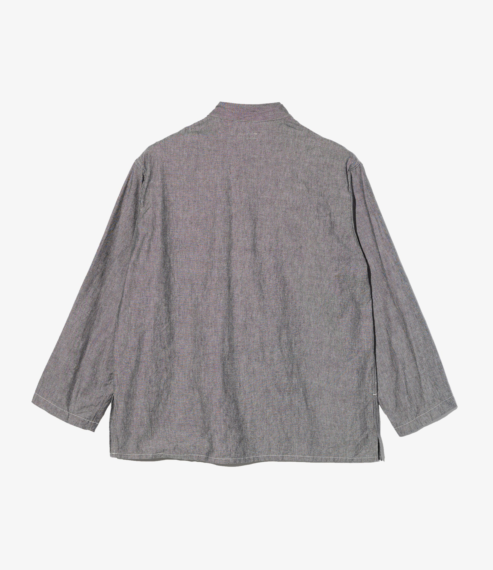Dayton Shirt - Grey Cotton Chambray