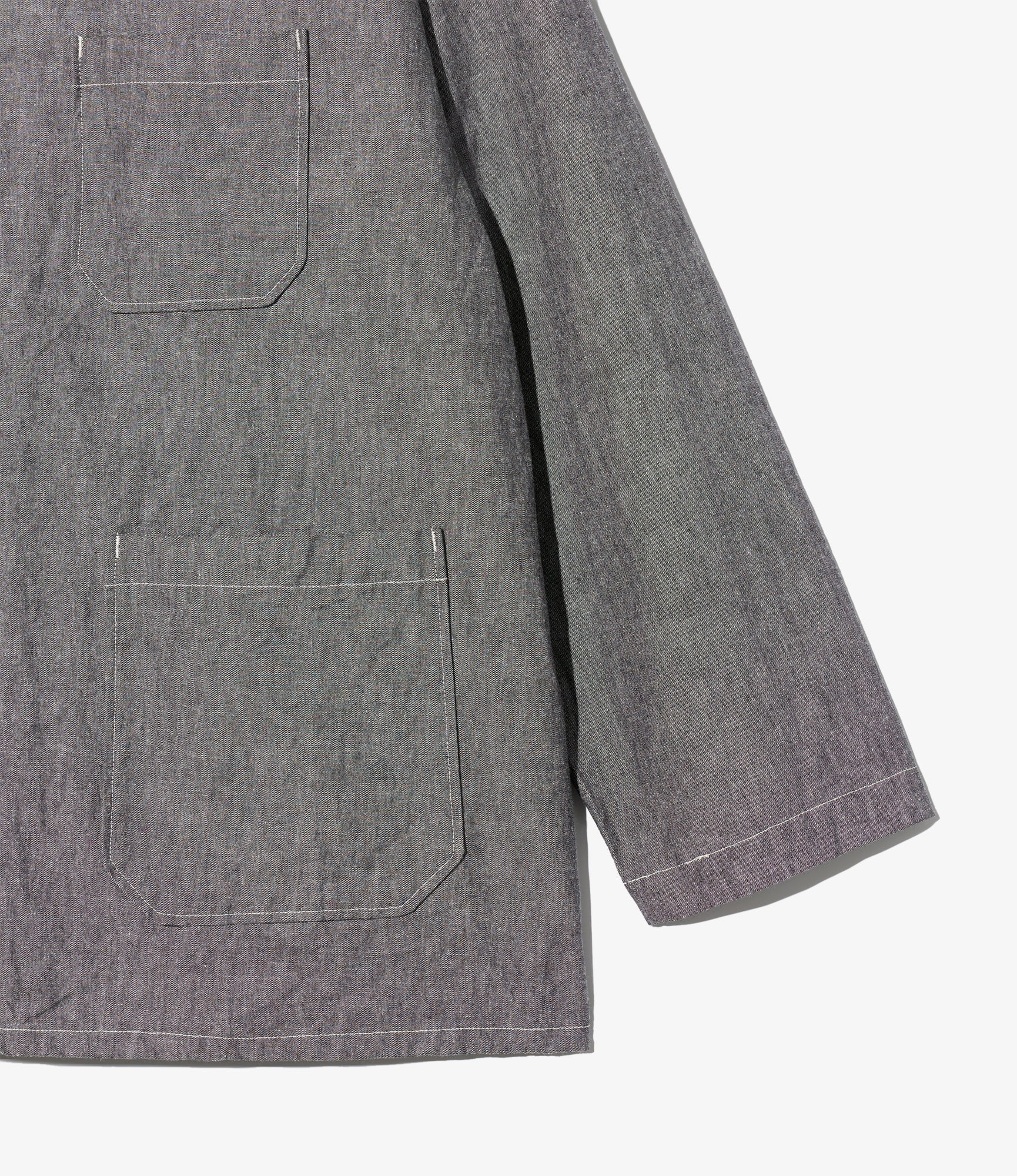 Dayton Shirt - Grey Cotton Chambray