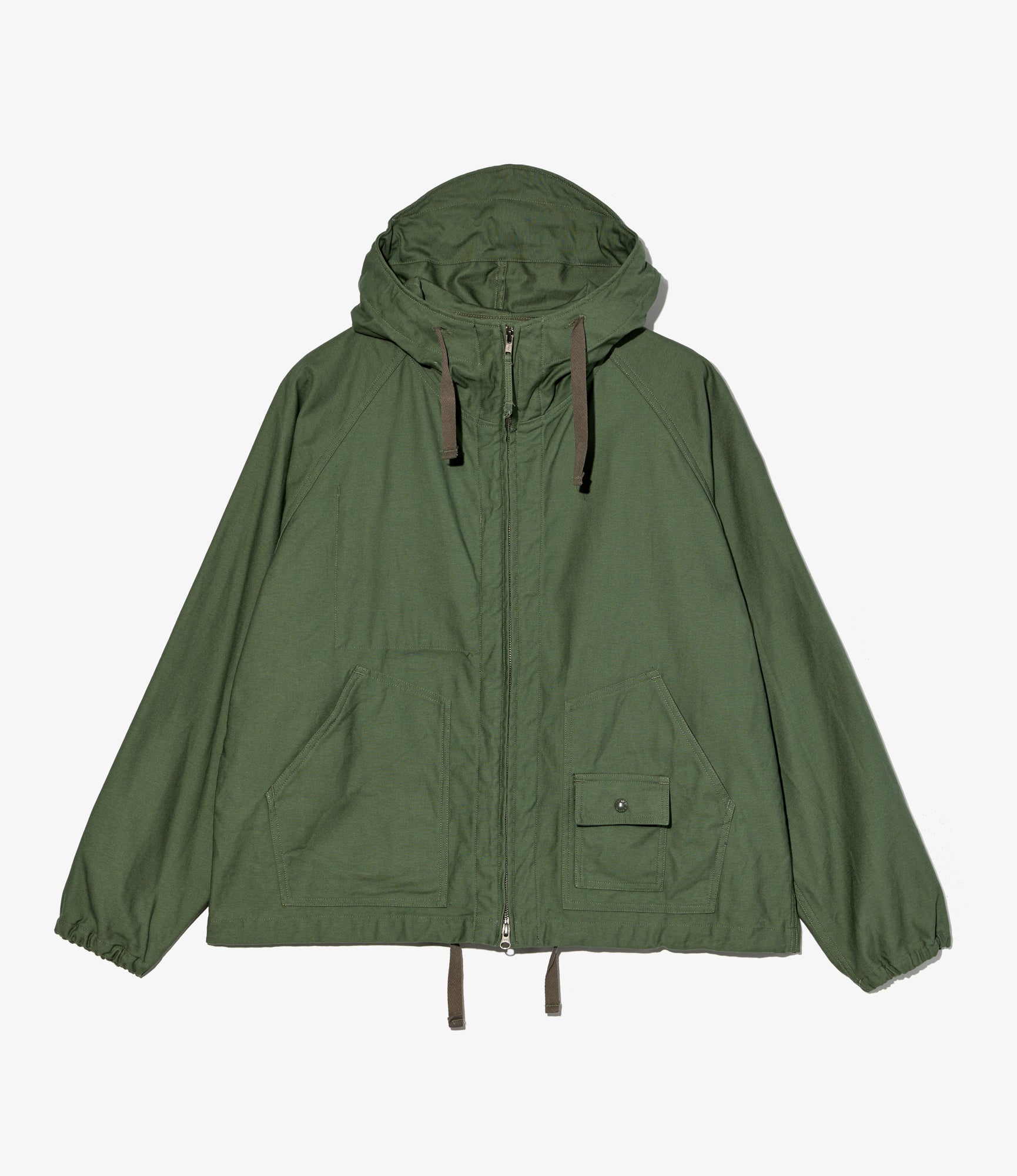Deck Parka - Olive Cotton Reverse Sateen