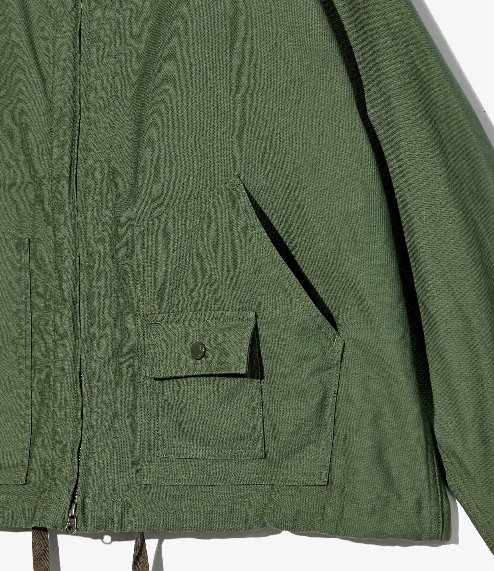 Deck Parka - Olive Cotton Reverse Sateen