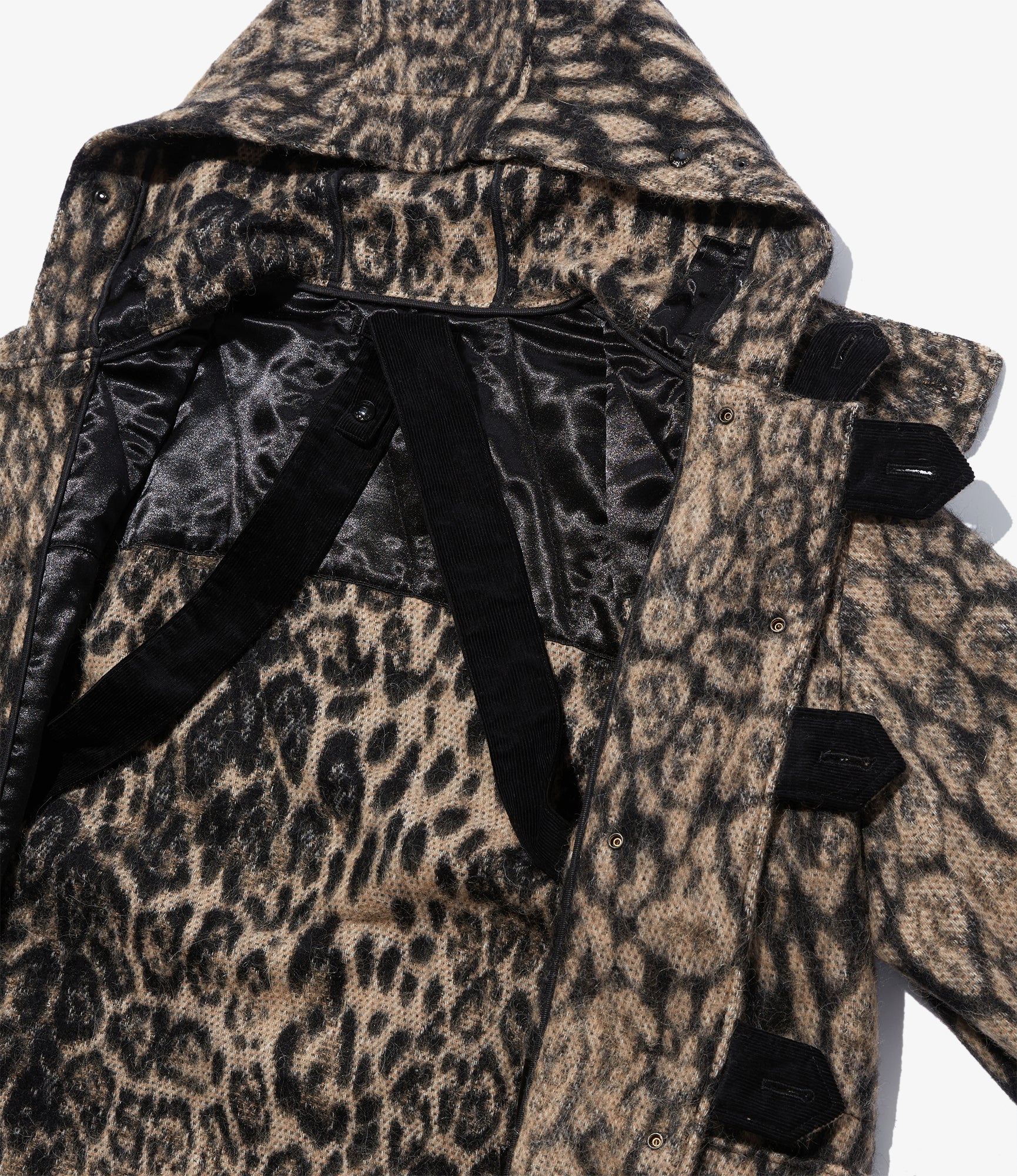 Duffle Coat - Brown Wool Poly Leopard Jq.