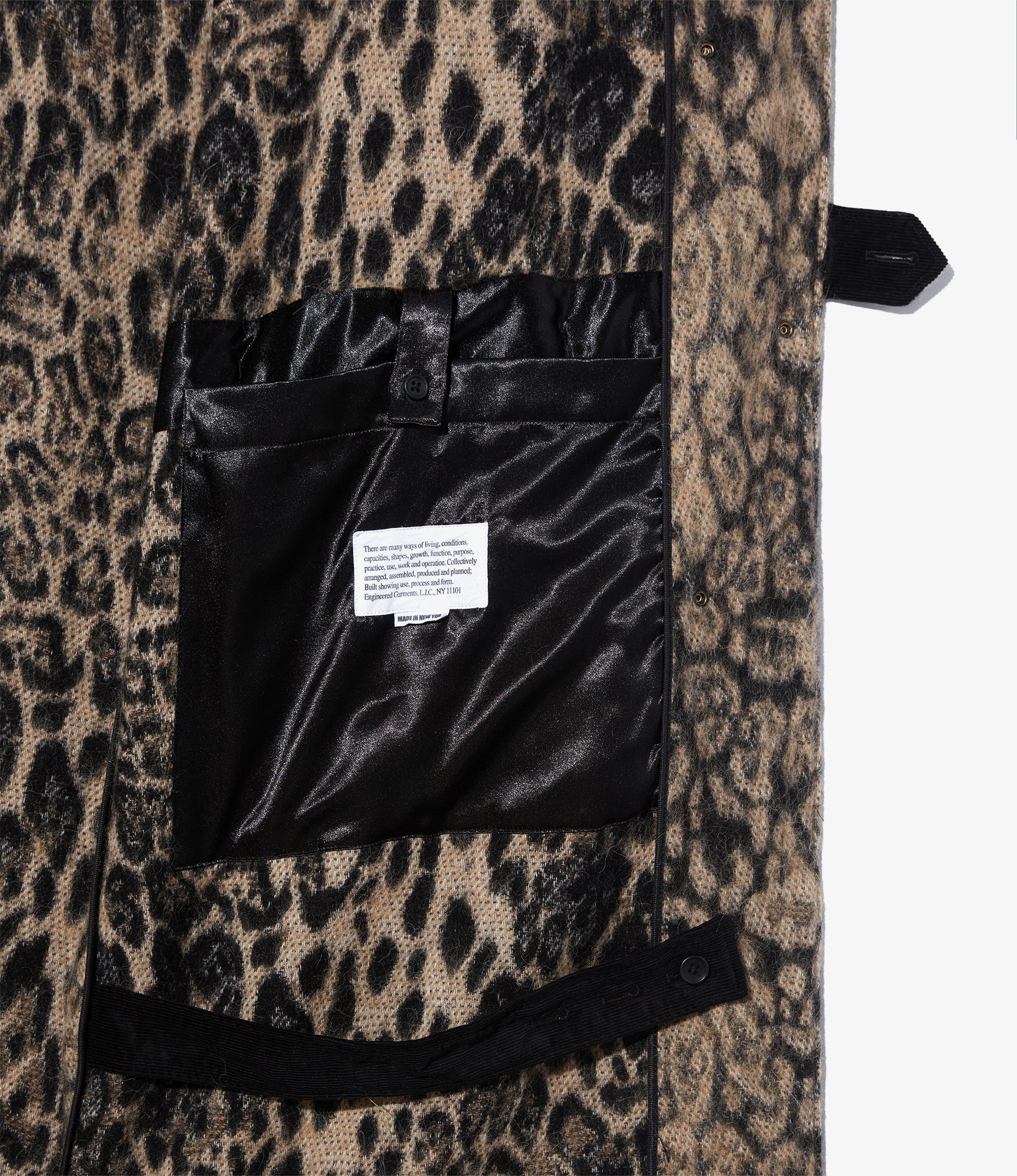 Duffle Coat - Brown Wool Poly Leopard Jq.