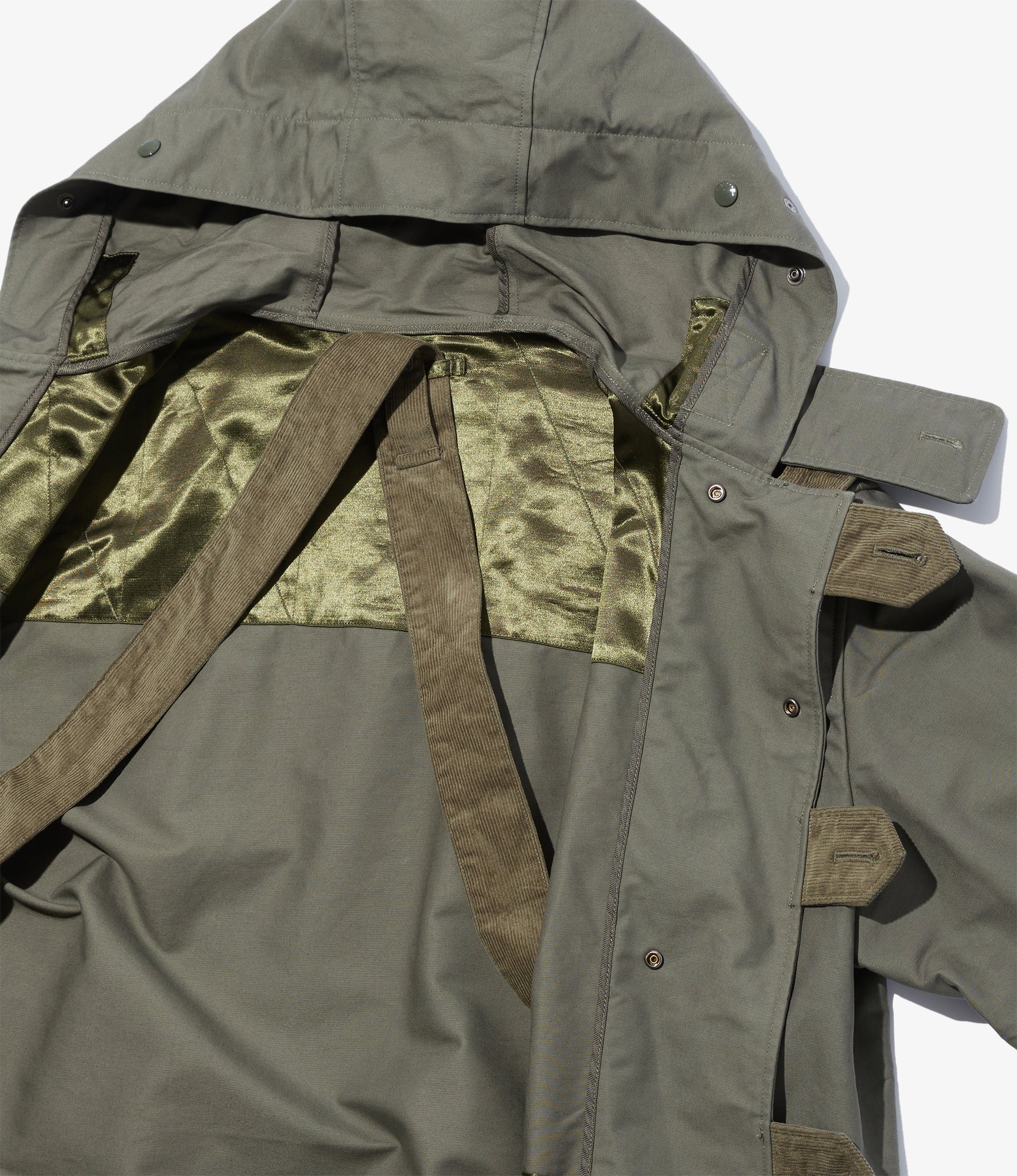 Duffle Coat - Olive Cotton Double Cloth