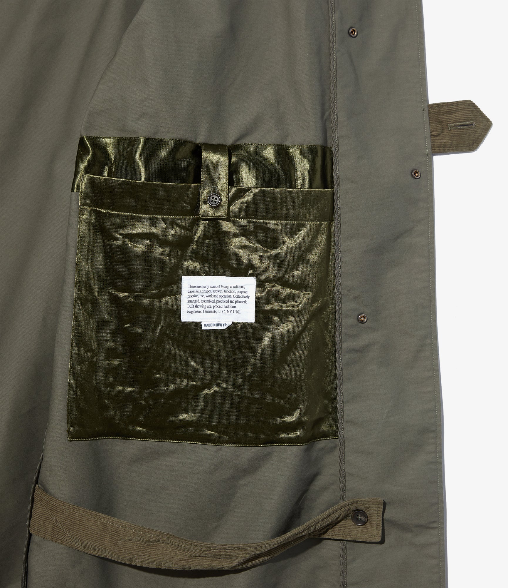 Duffle Coat - Olive Cotton Double Cloth
