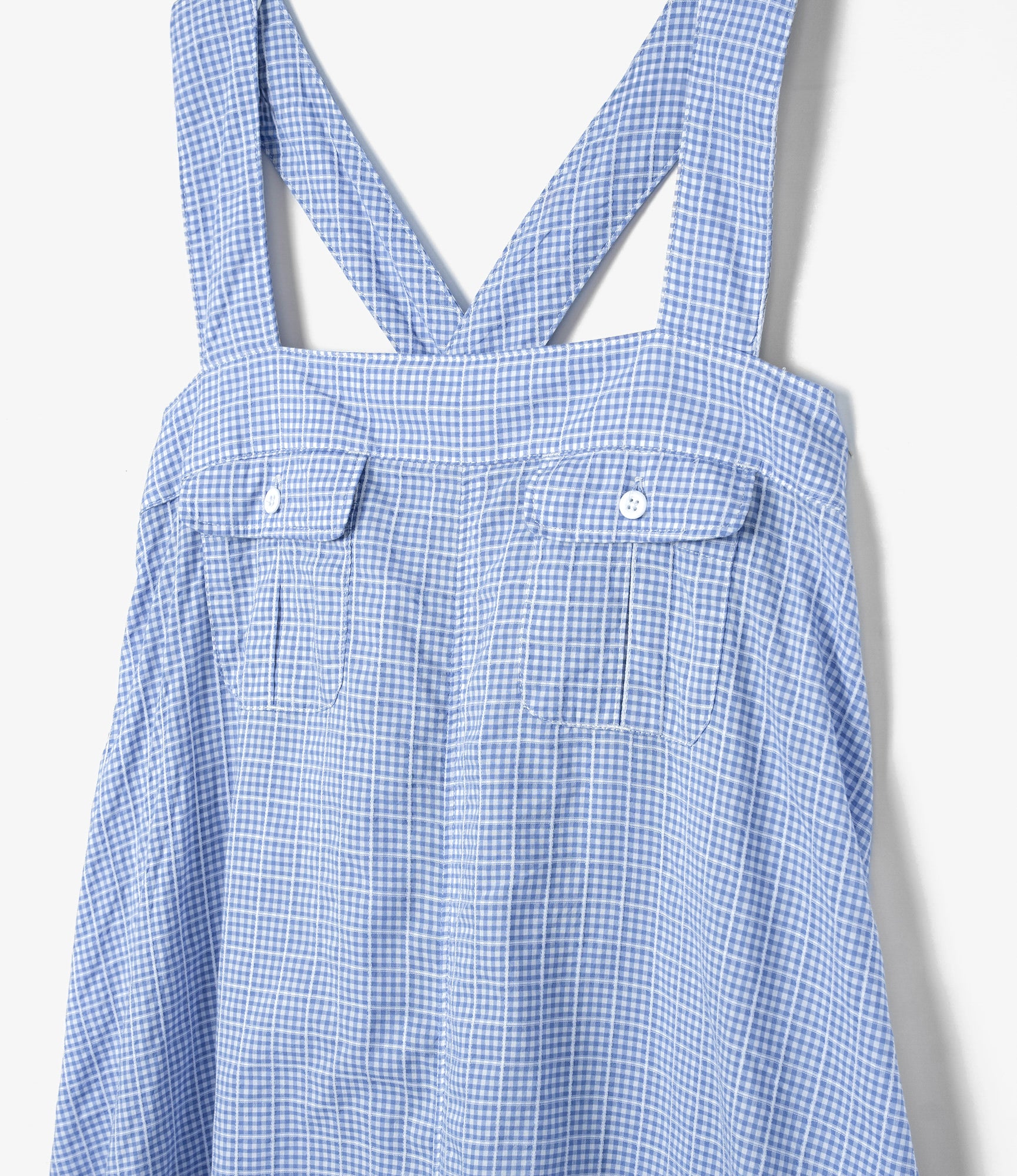 Women's Cinch Dress - Lt. Blue Windowpane Gingham