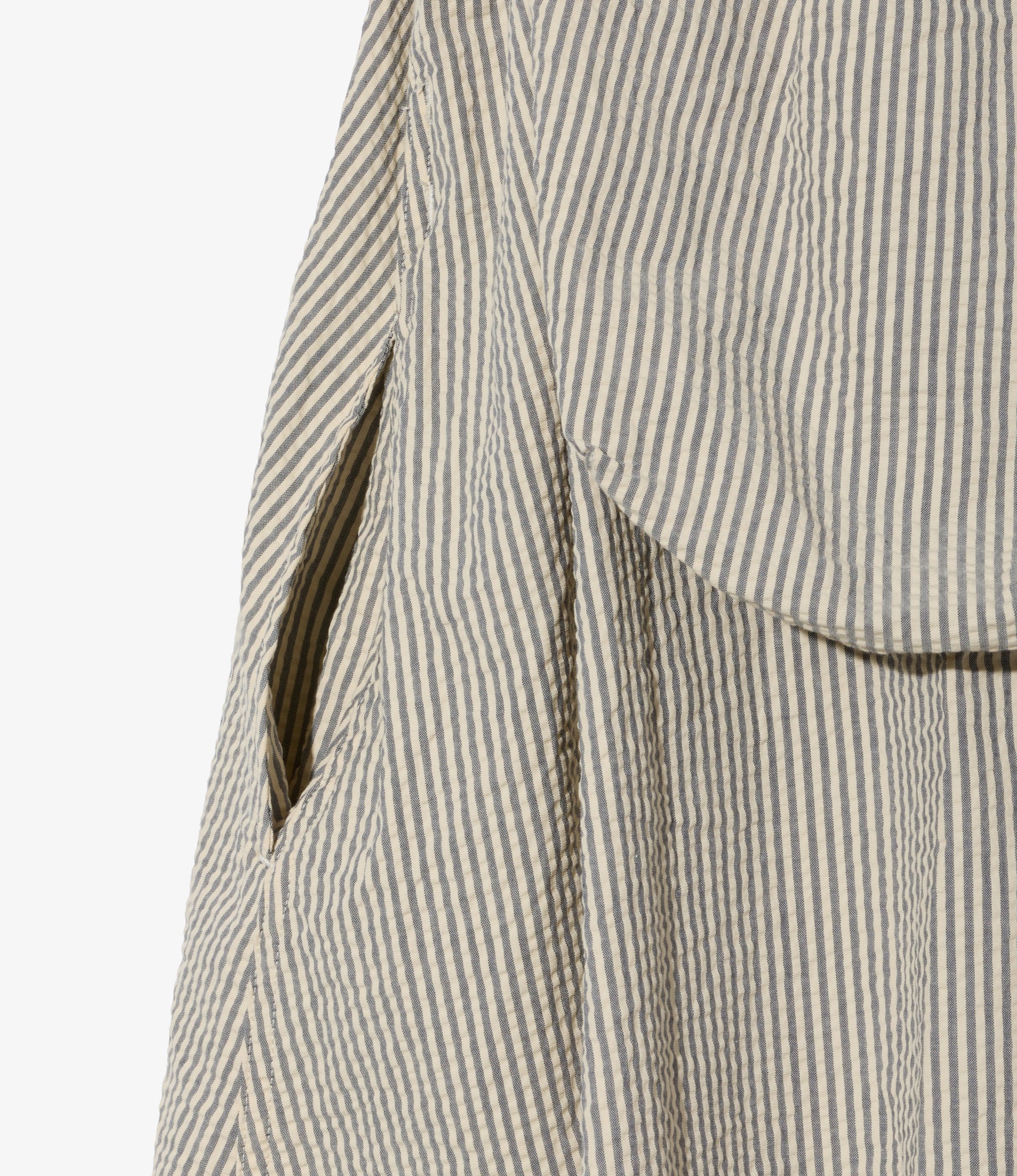 Explorer Dress - Navy/Natural Cotton Seersucker