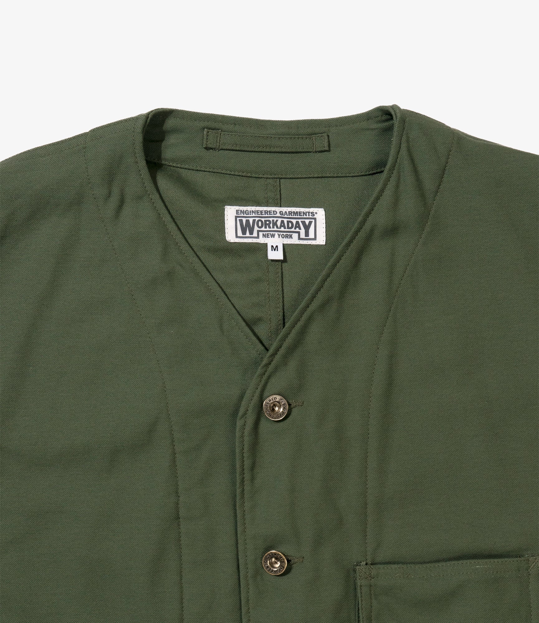 Engineer Short Jacket - Olive Cotton Reverse Sateen