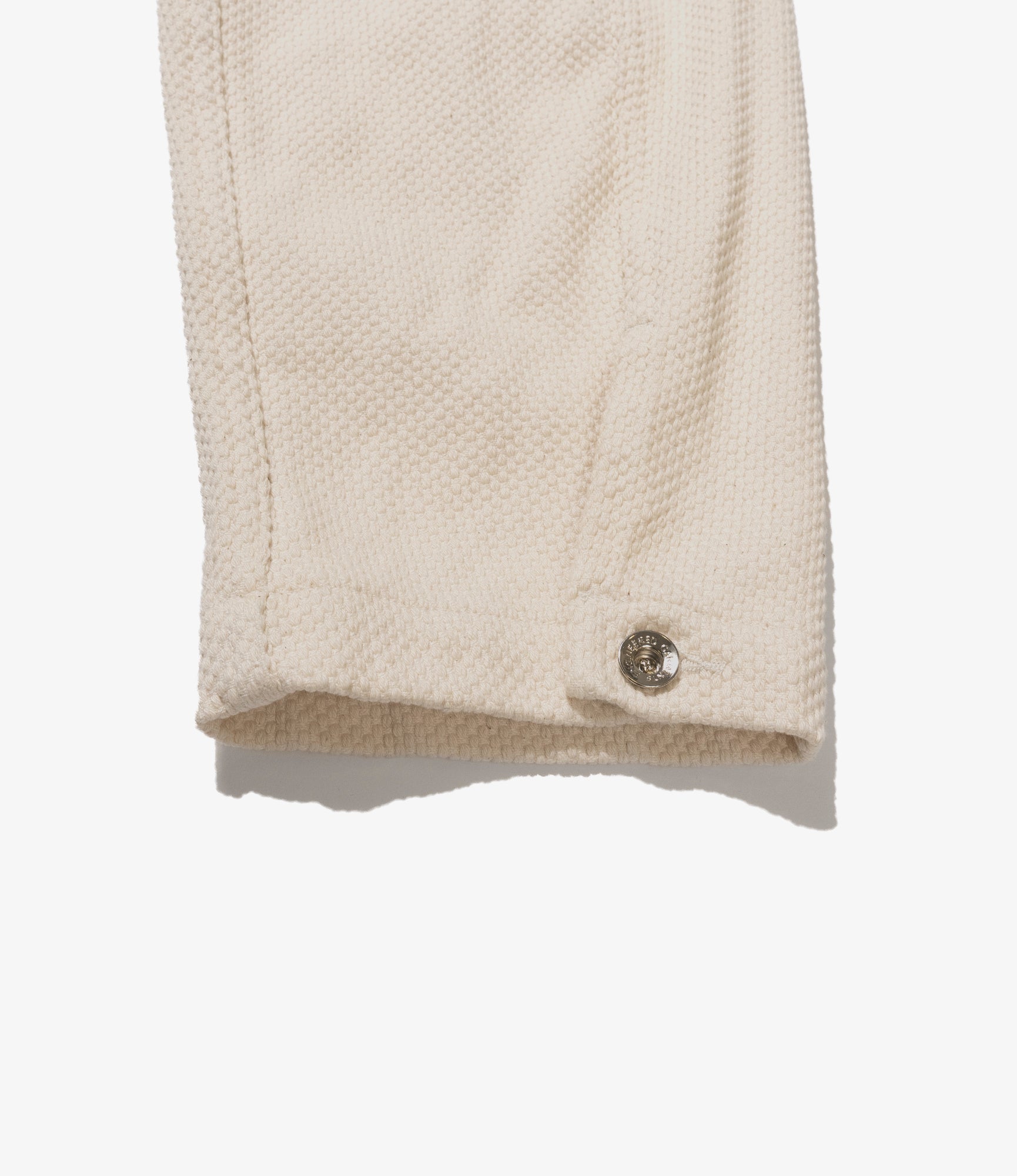 Engineer Short Jacket - Natural Cotton Heavy Basketweave