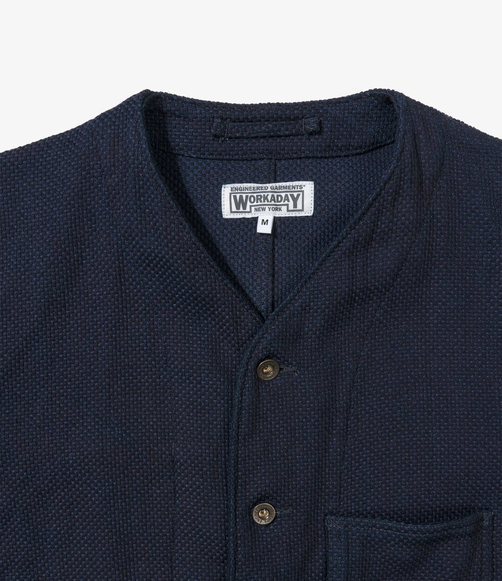 Engineer Short Jacket - Dk. Navy Cotton Heavy Basketweave