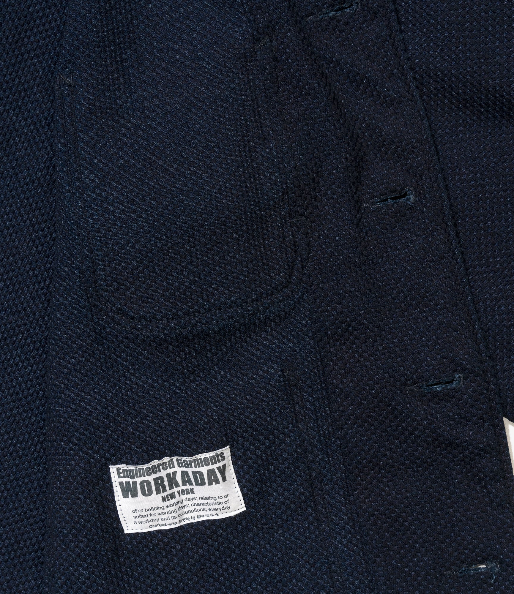 Engineer Short Jacket - Dk. Navy Cotton Heavy Basketweave