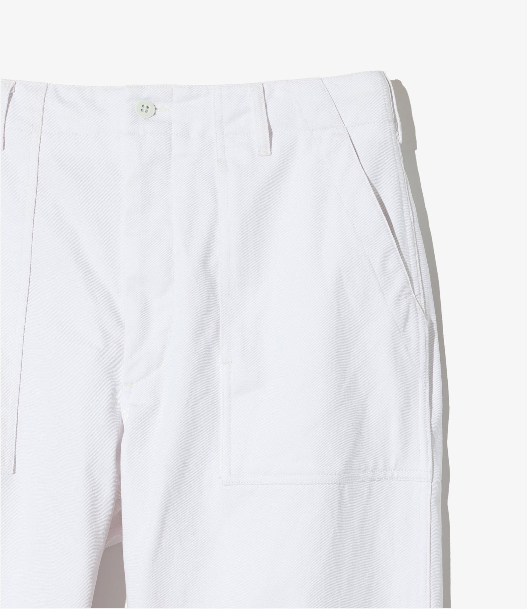 Fatigue Pants - White Cotton Heavy Twill