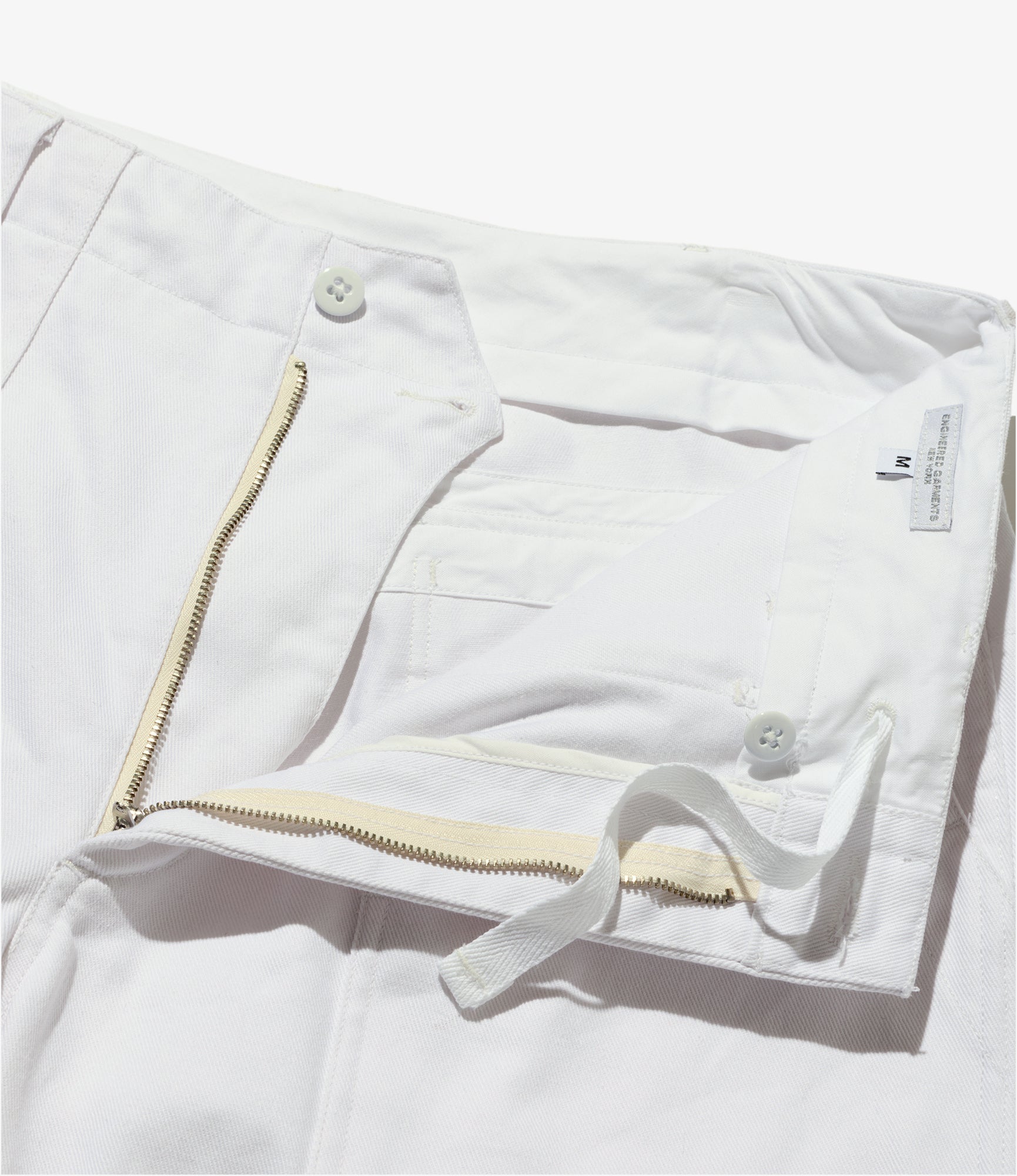 Fatigue Pants - White Cotton Heavy Twill