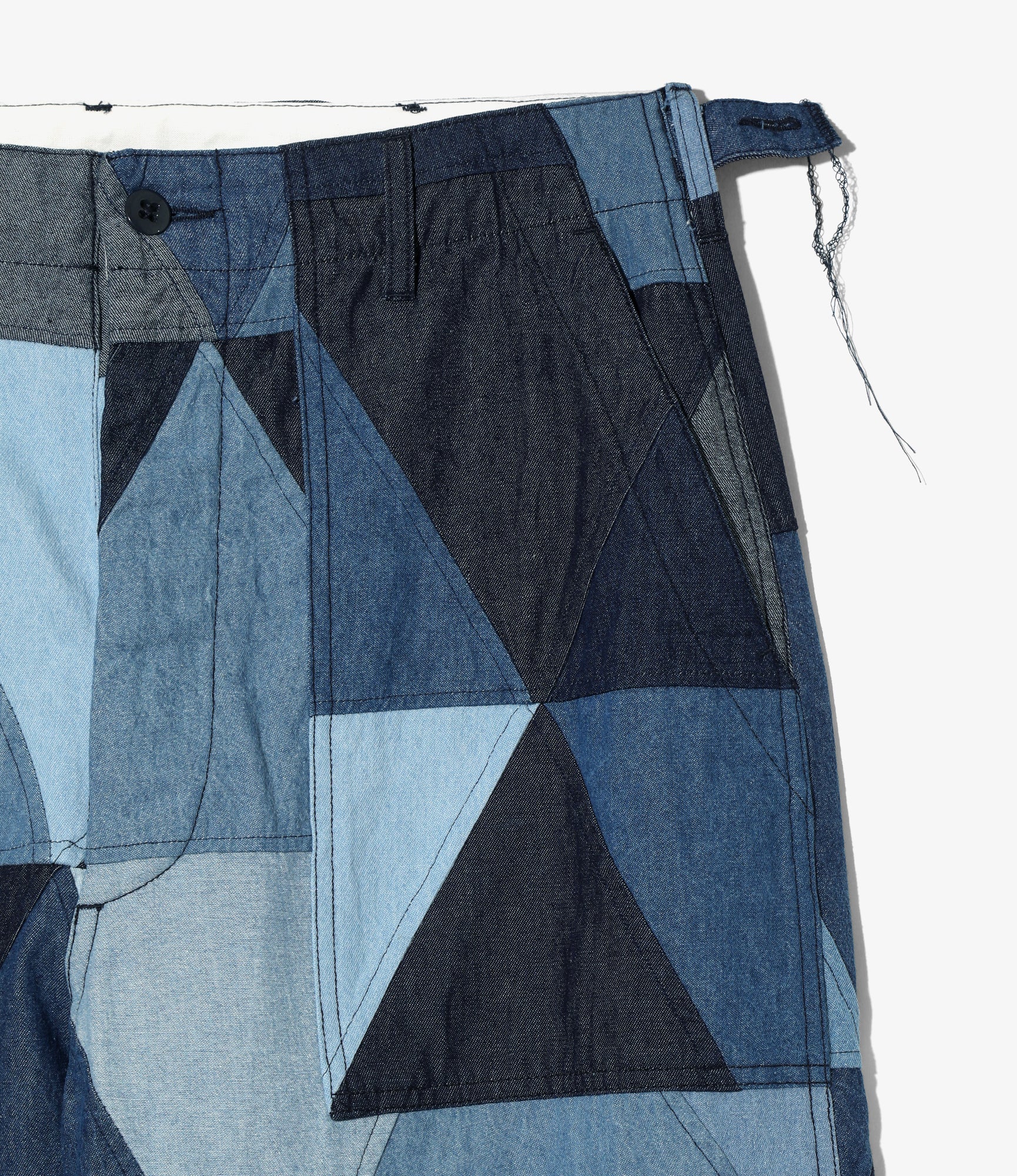 Fatigue Pant - Indigo Denim Triangle Patchwork