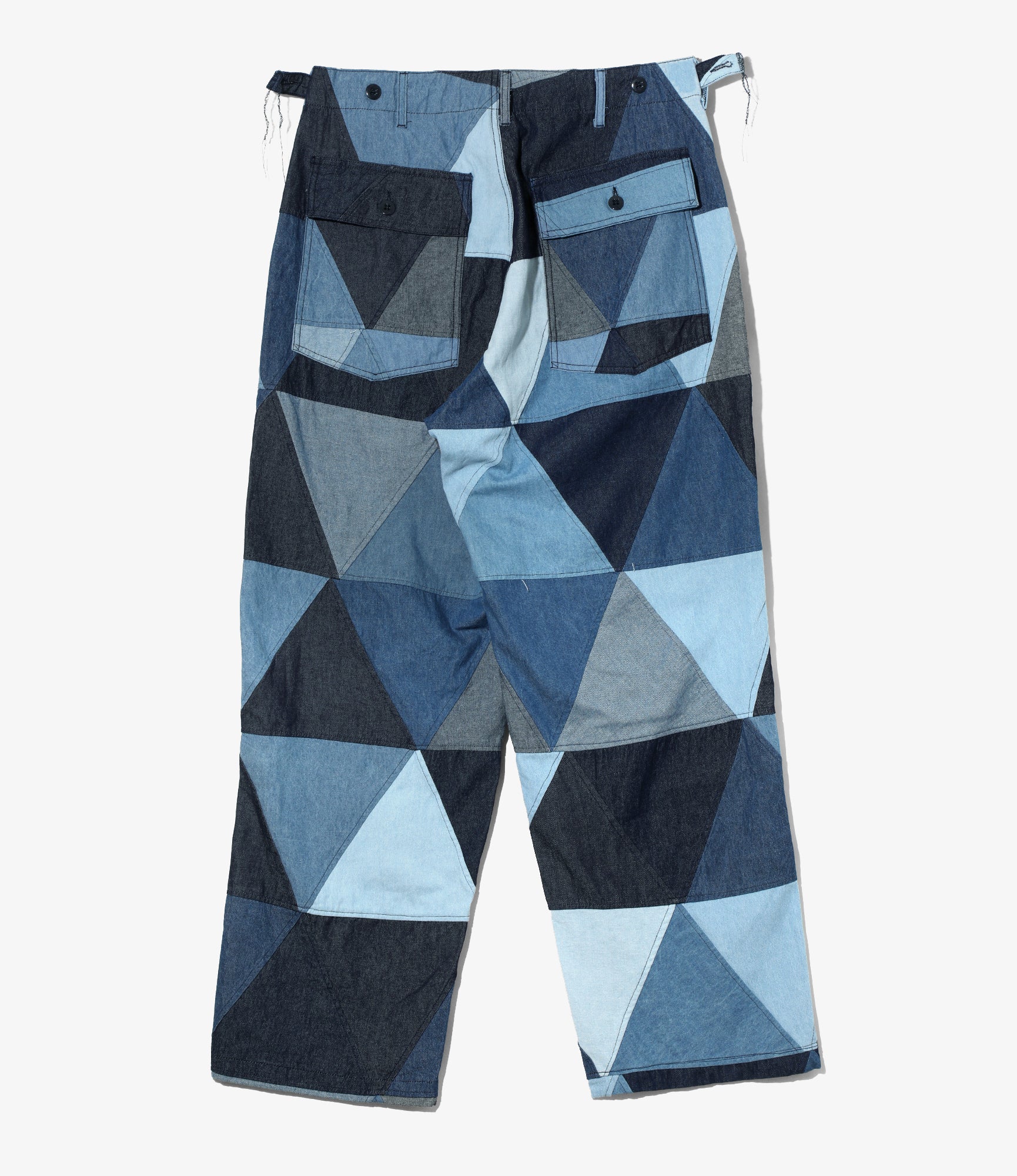 Fatigue Pant - Indigo Denim Triangle Patchwork
