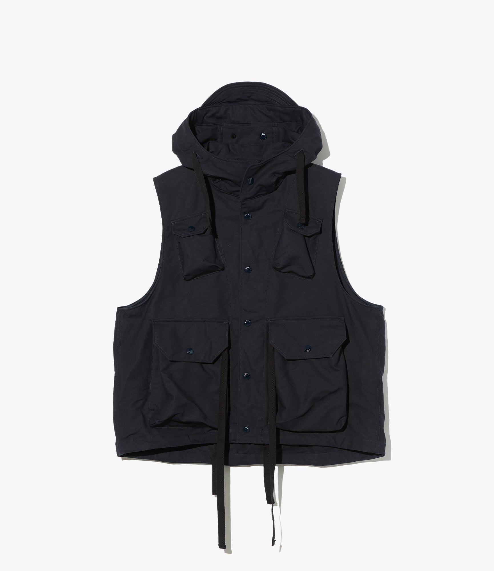 Field Vest - Navy Cotton Double Cloth