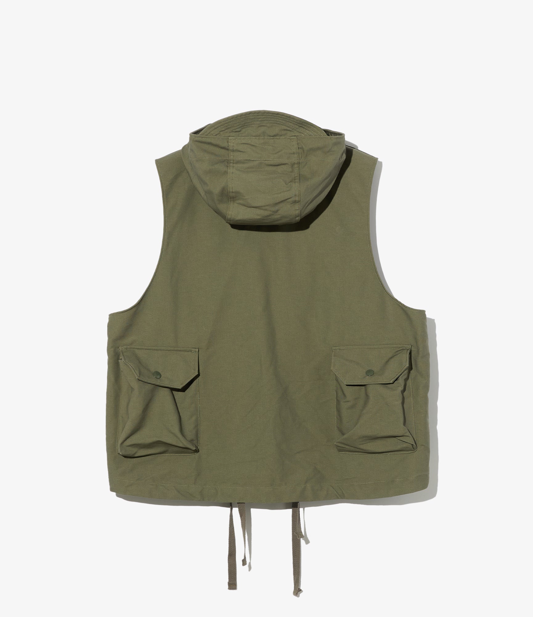 Field Vest - Olive Cotton Double Cloth