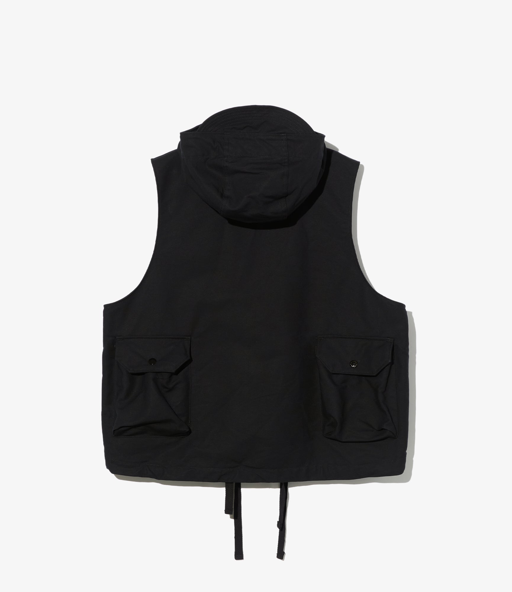 Field Vest - Black Cotton Double Cloth