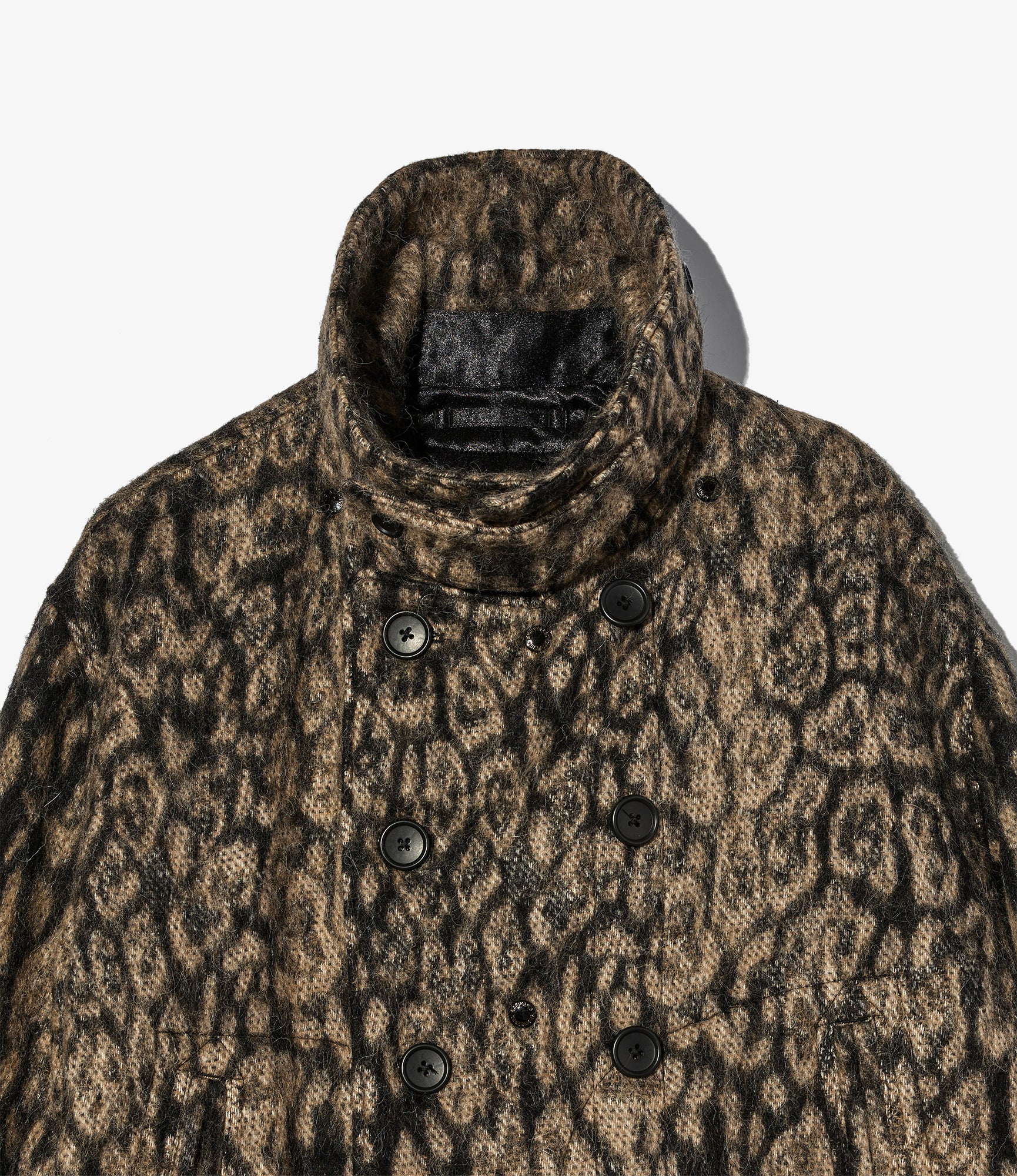 Fireman Jacket - Brown Wool Poly Leopard Jq.