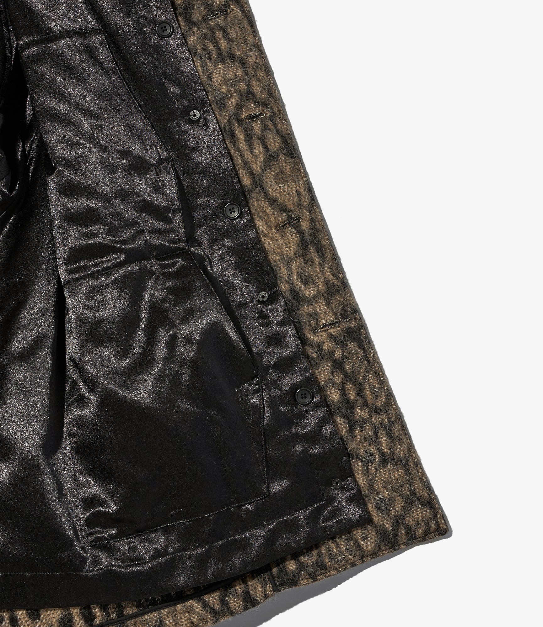 Fireman Jacket - Brown Wool Poly Leopard Jq.