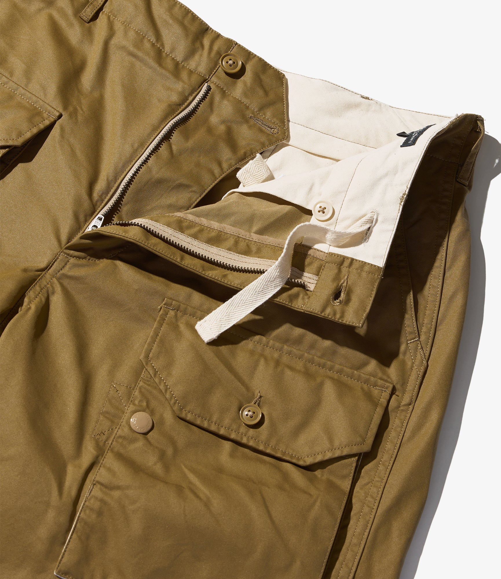 Flight Pant - Khaki Coated Nyco Twill