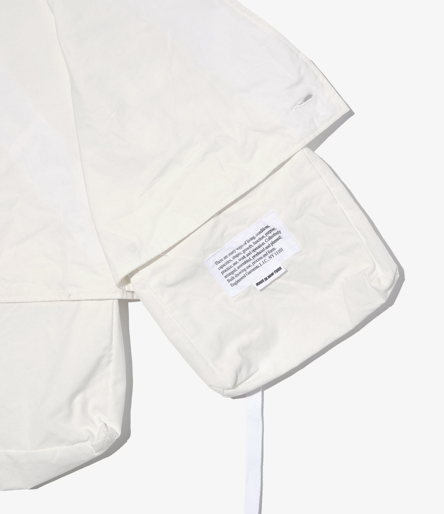 Fowl Vest - White Cotton Heavy Poplin