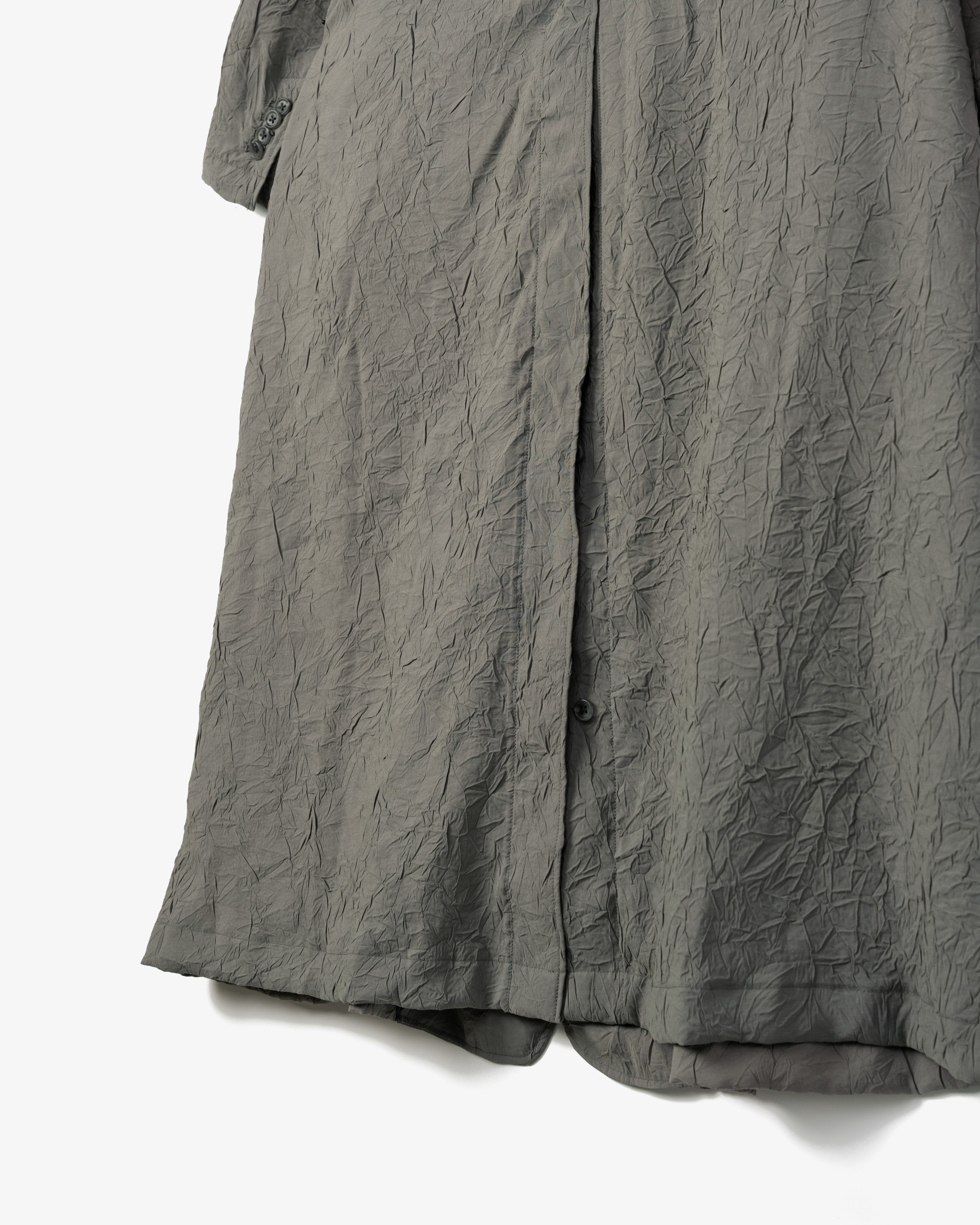 Women's Tux Dress - Grey Crushed Modal Poly