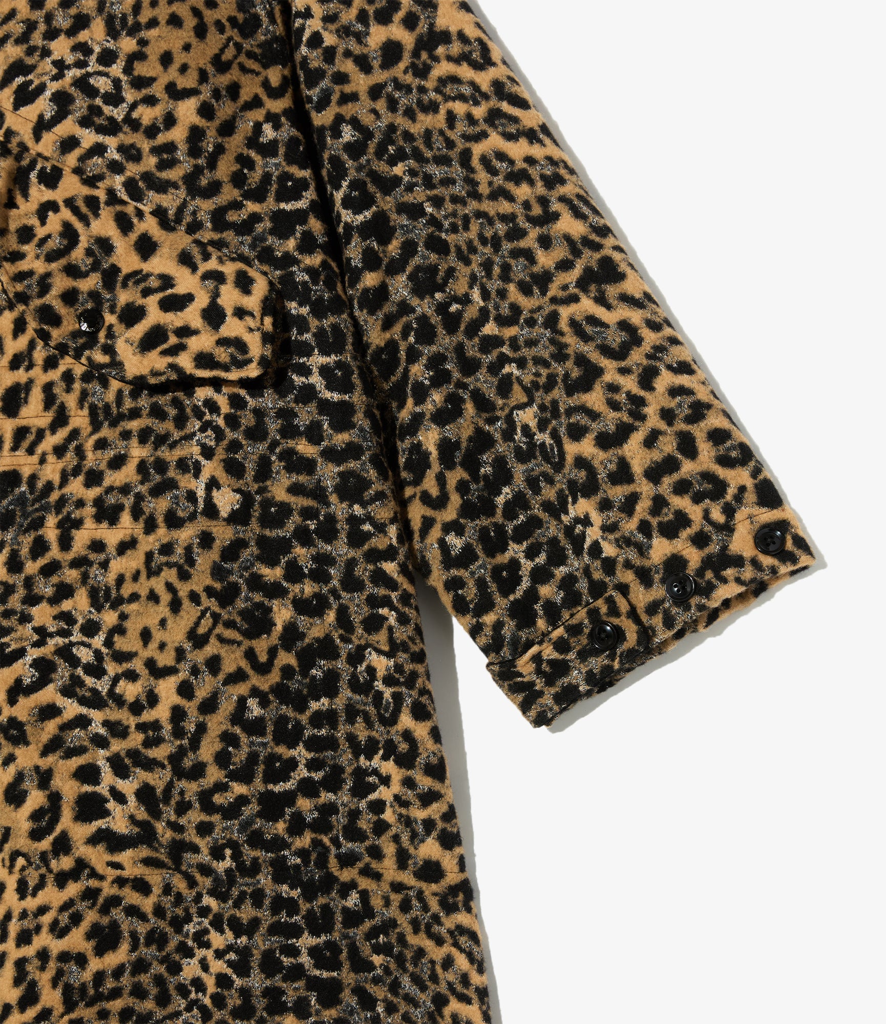 Highland Parka - Brown Wool Poly Leopard Jq.