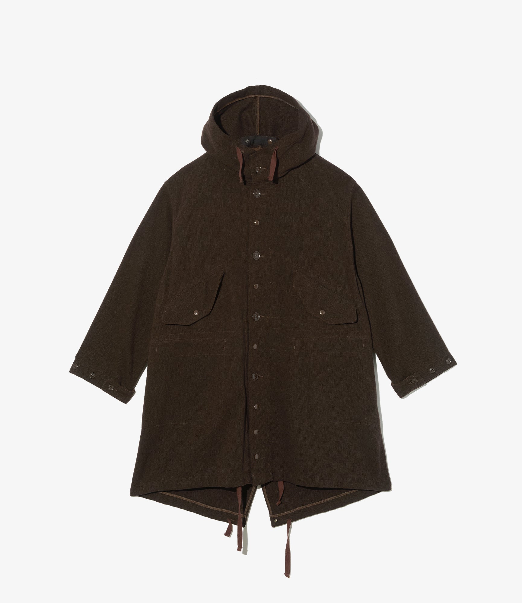 Highland Parka - Dk. Brown Wool Poly Heavy Tweed