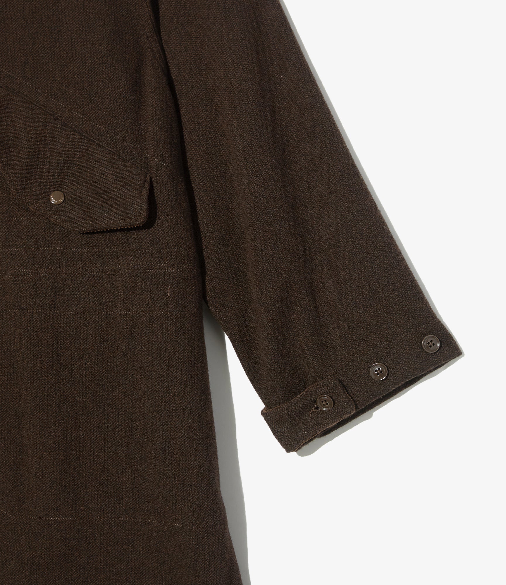 Highland Parka - Dk. Brown Wool Poly Heavy Tweed