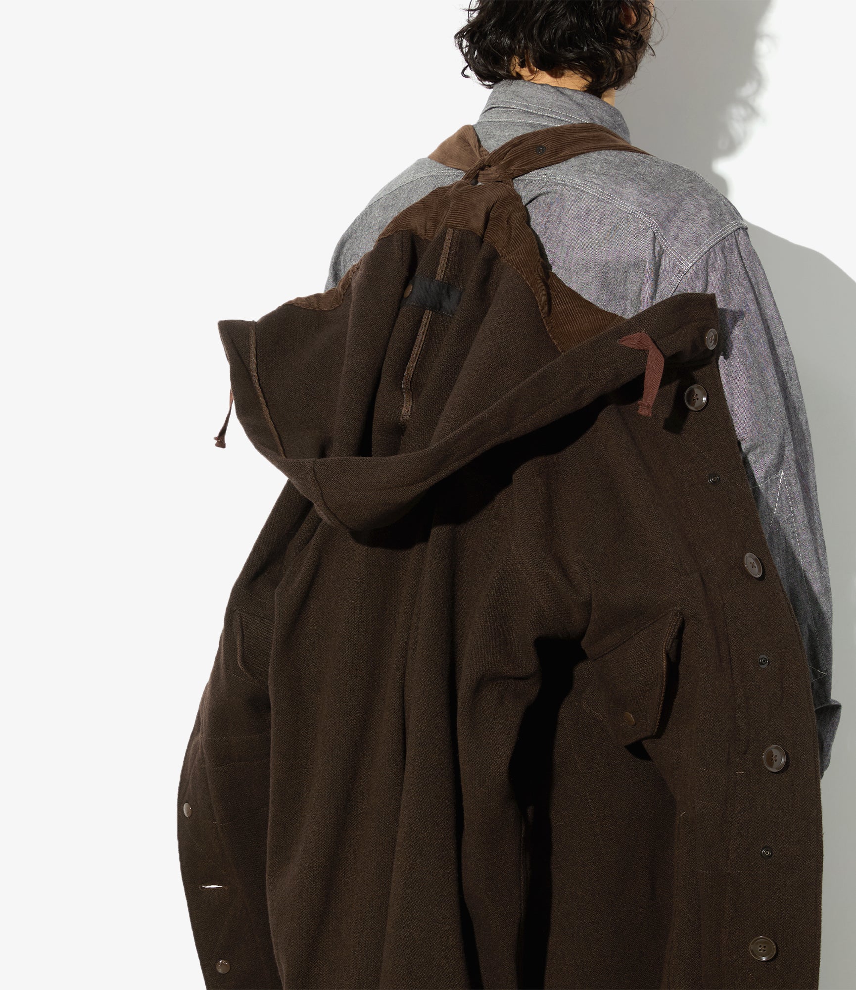 Highland Parka - Dk. Brown Wool Poly Heavy Tweed