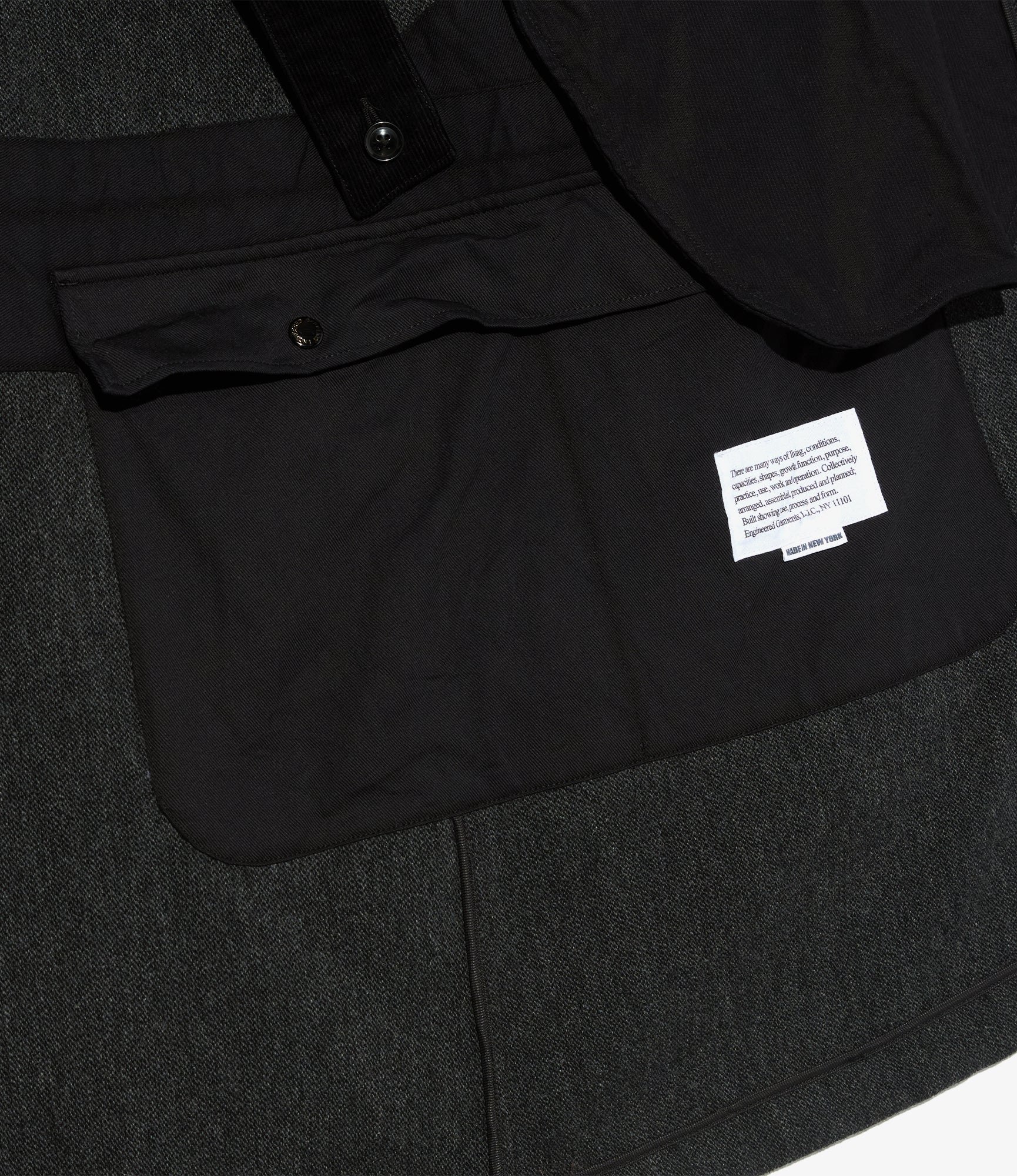 Highland Parka - Charcoal Wool Poly Heavy Tweed
