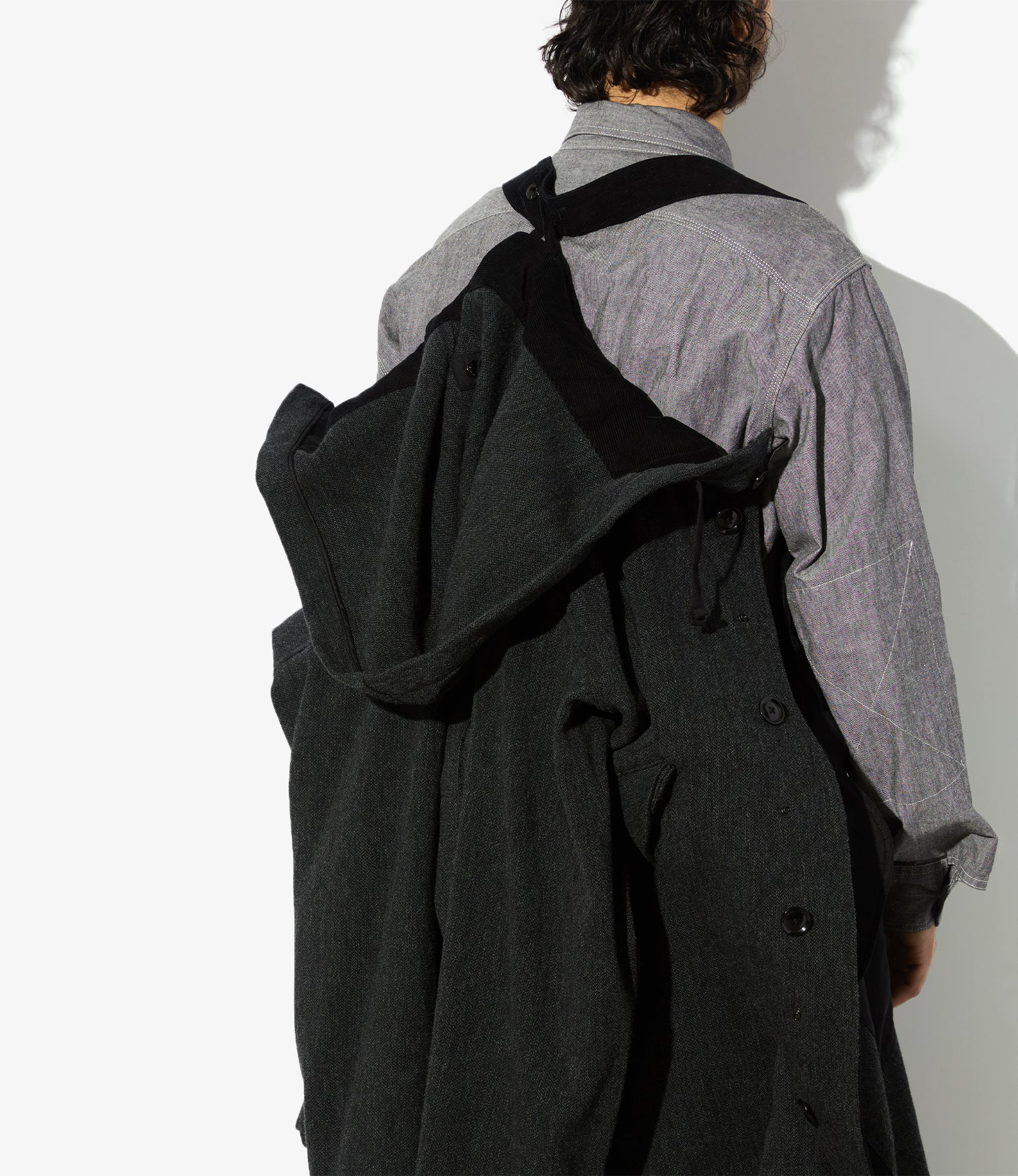Highland Parka - Charcoal Wool Poly Heavy Tweed