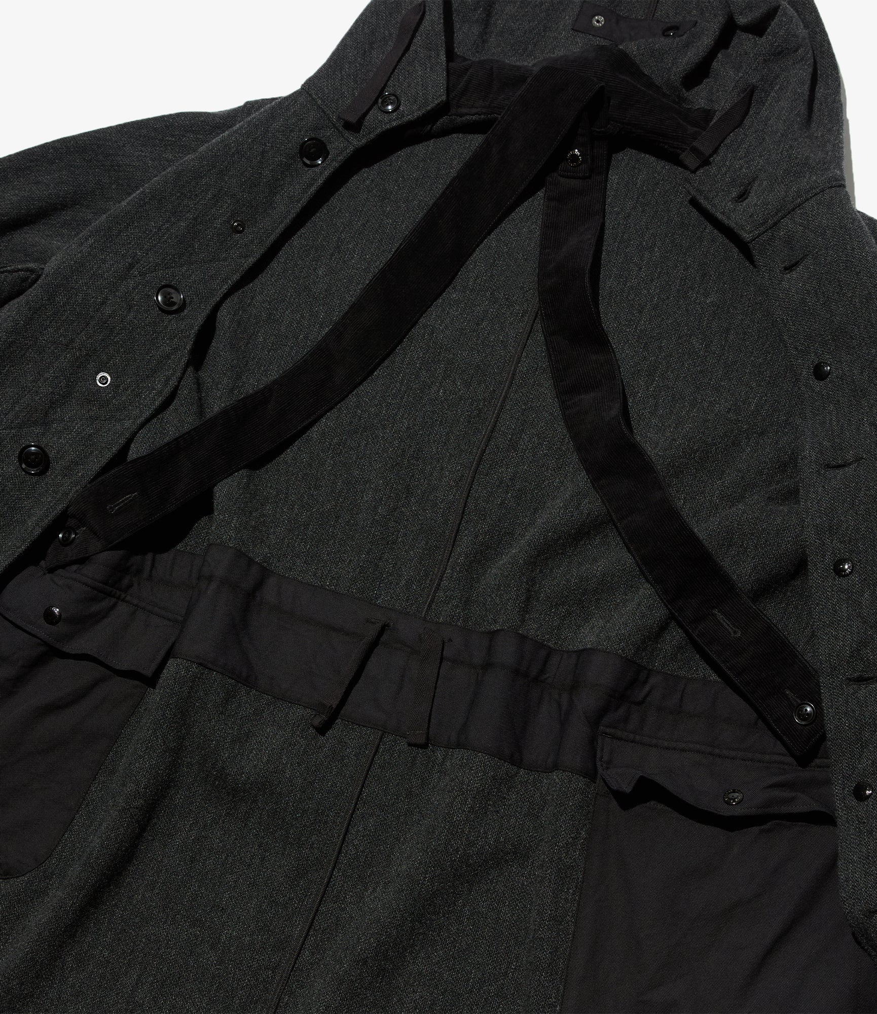 Highland Parka - Charcoal Wool Poly Heavy Tweed
