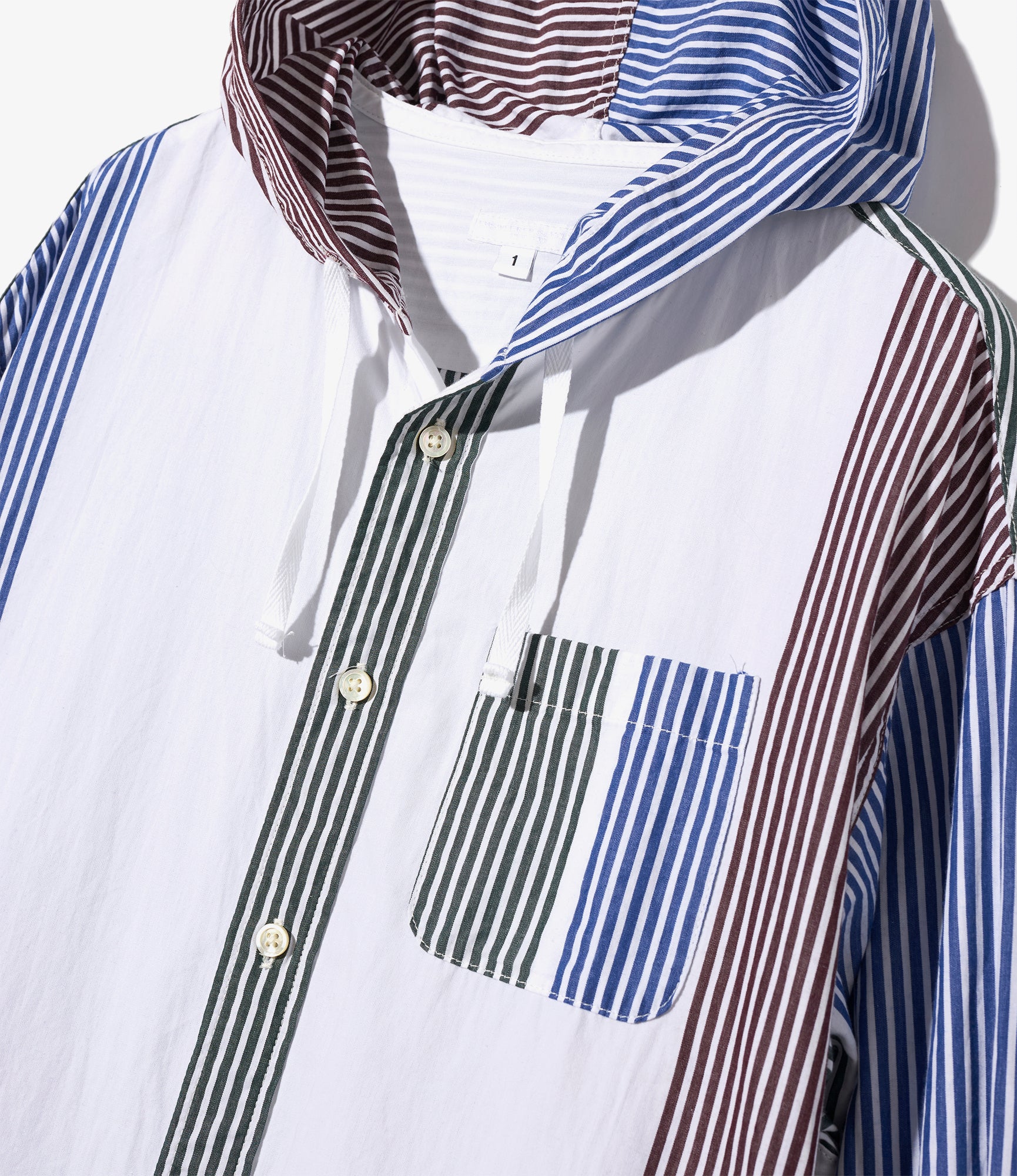 Hooded BD Dress - Multi Block Stripe