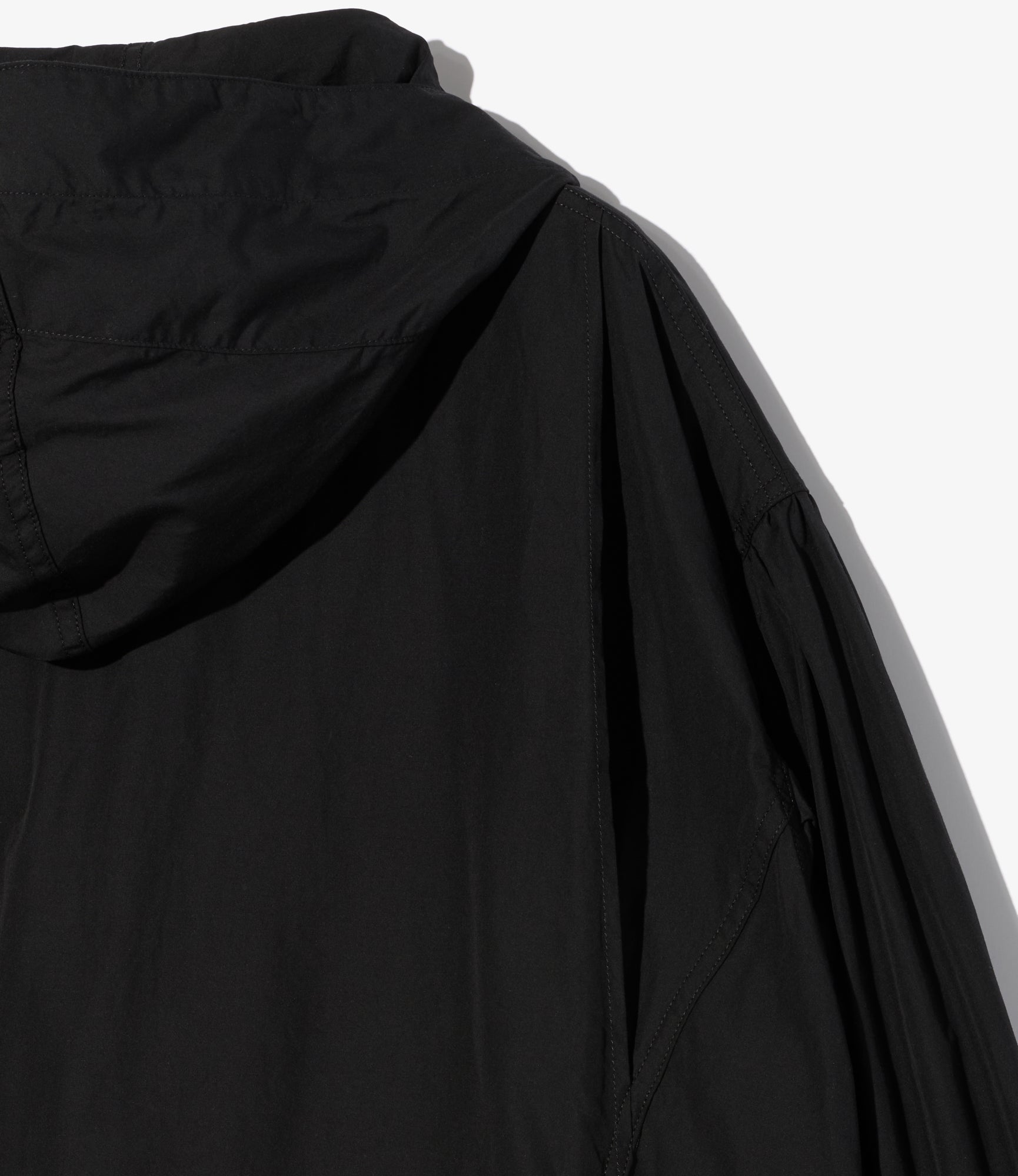Hooded Field Dress - Black 100's 2Ply Cotton Broadcloth