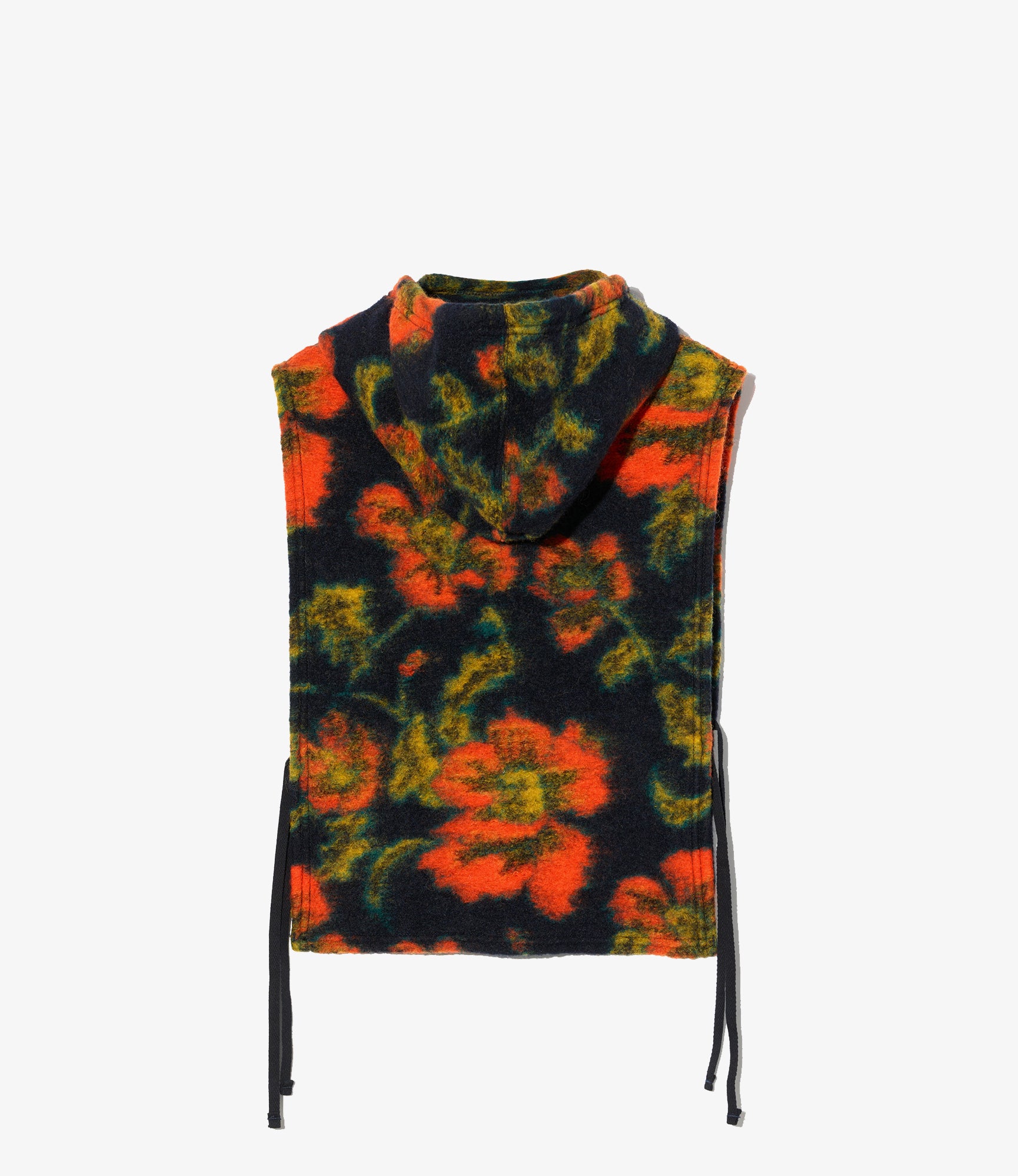Hooded Interliner - Navy/Orange Floral Knit Jq.