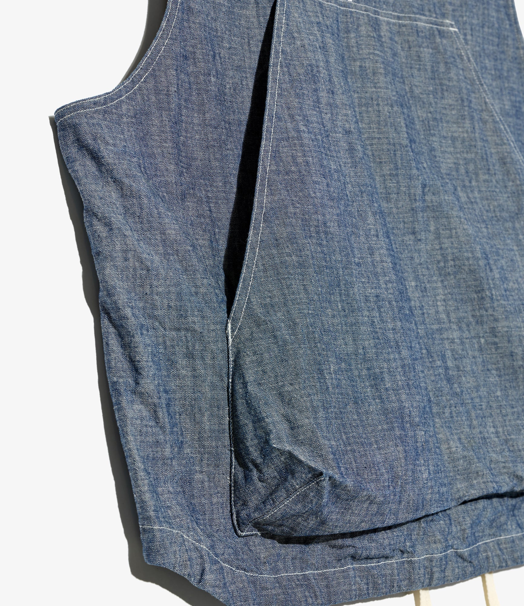 Hooded Vest - Indigo 10oz Sea Canvas