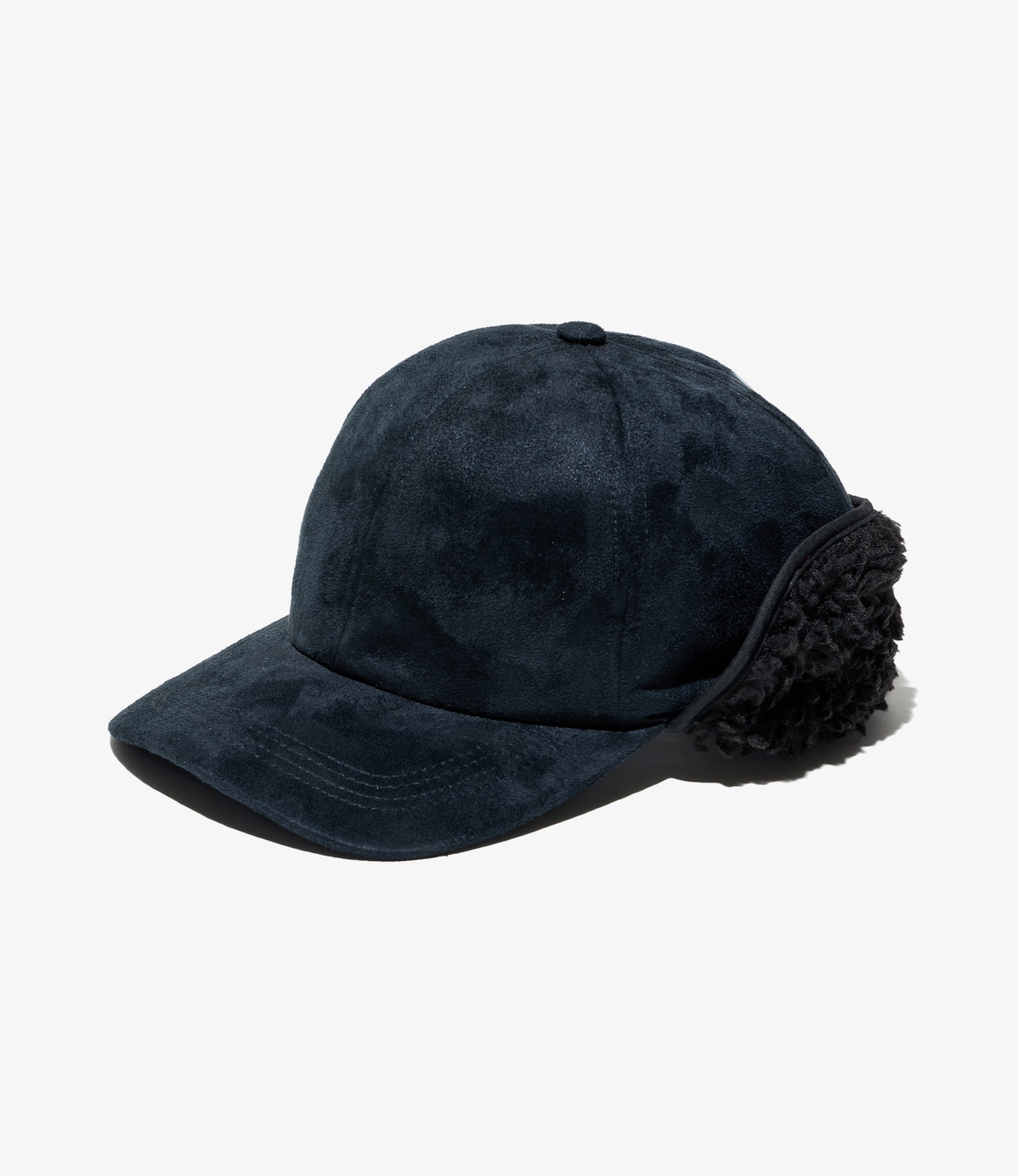 Hunting Cap - Black Polyester Fake Suede