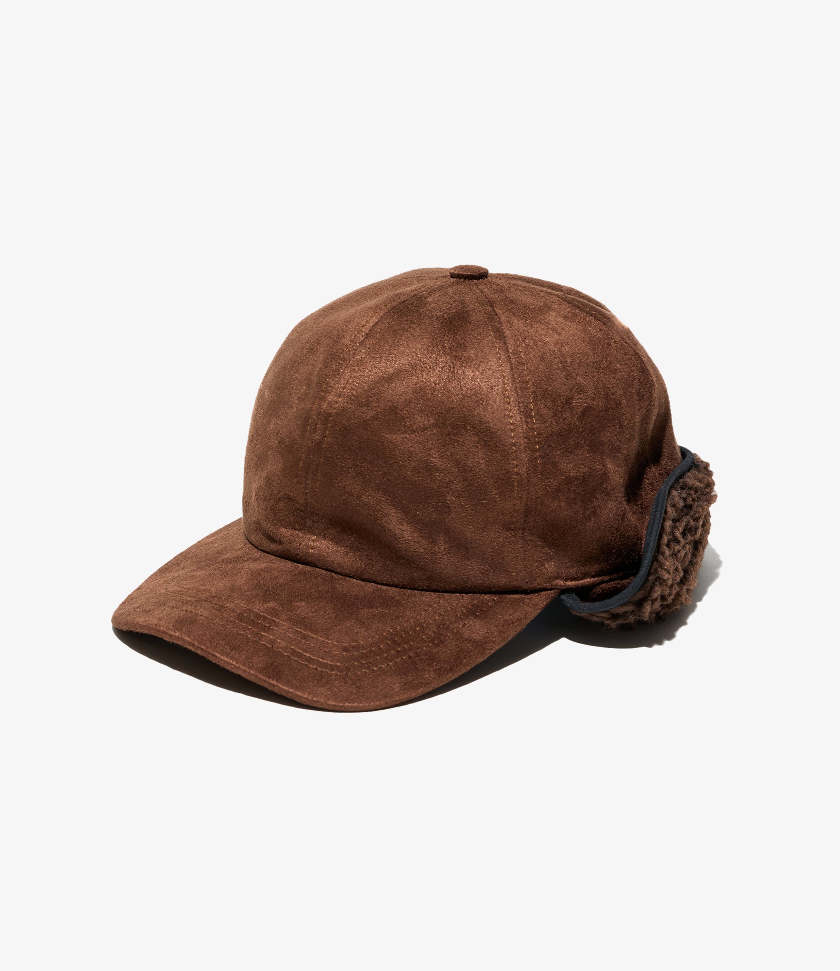 Hunting Cap - Brown Polyester Fake Suede
