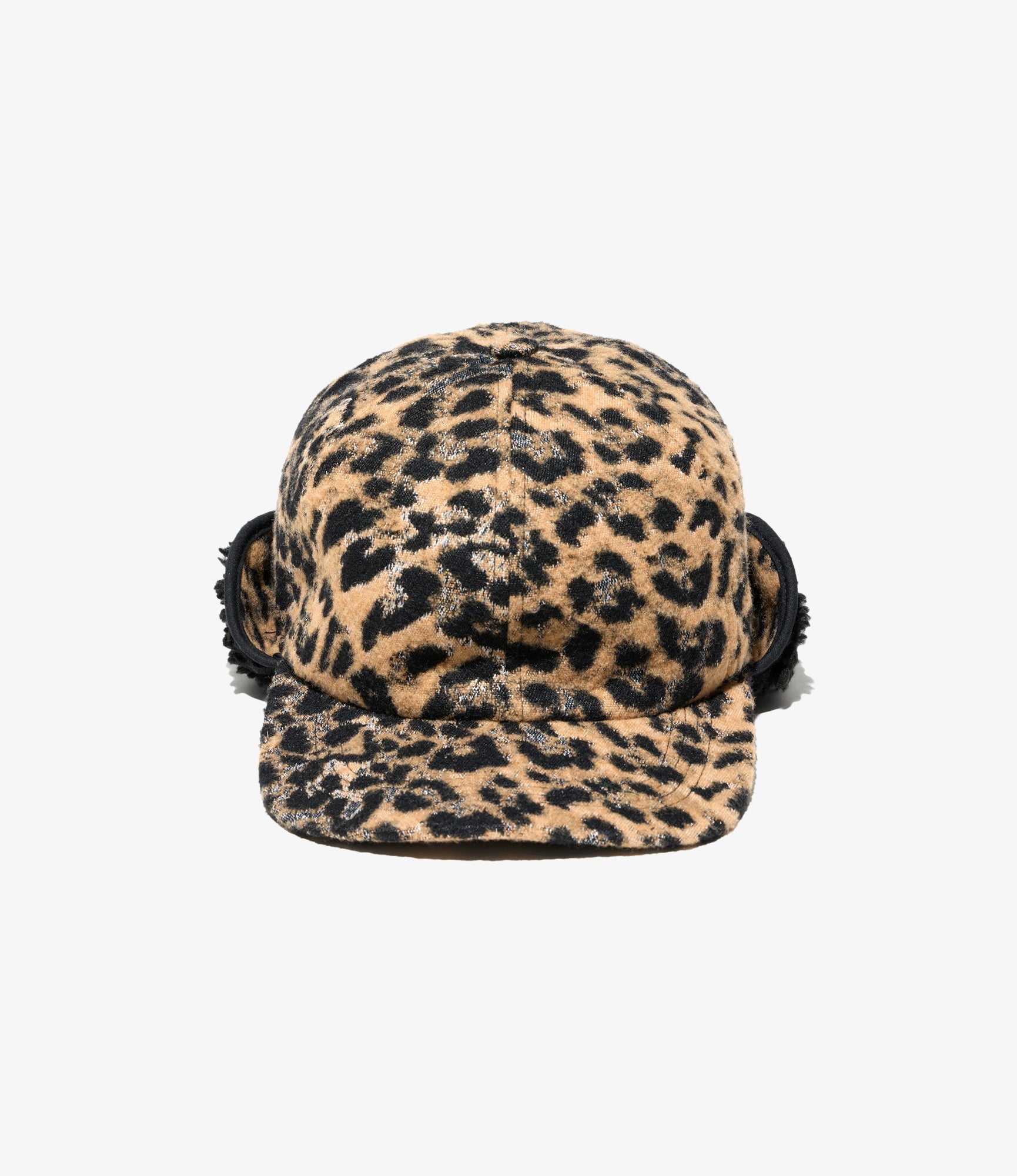 Hunting Cap - Brown Wool Poly Leopard Jq.