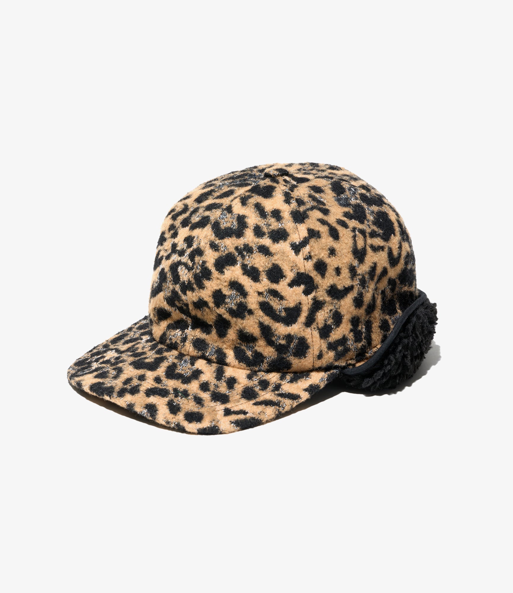 Hunting Cap - Brown Wool Poly Leopard Jq.