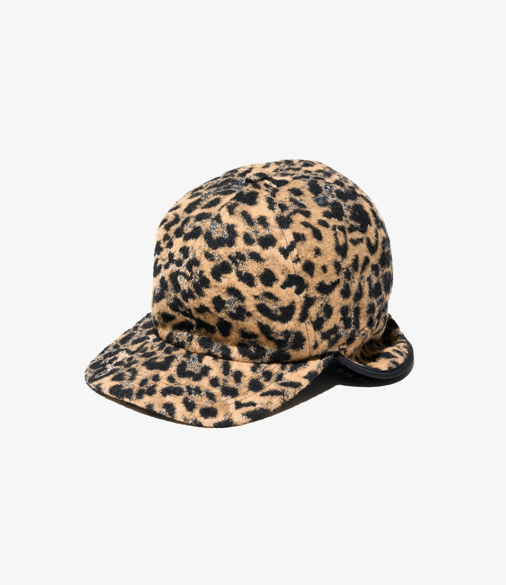 Hunting Cap - Brown Wool Poly Leopard Jq.