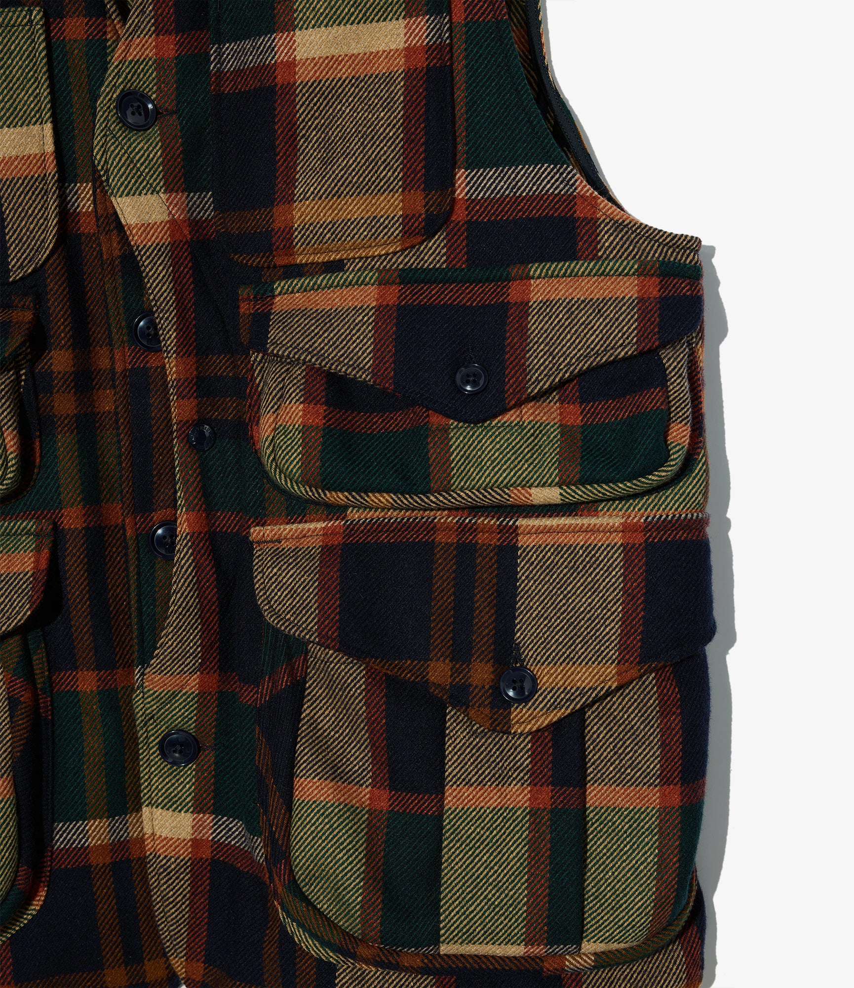 Hunting Jacket - Navy/Brown Heavy Wool Plaid