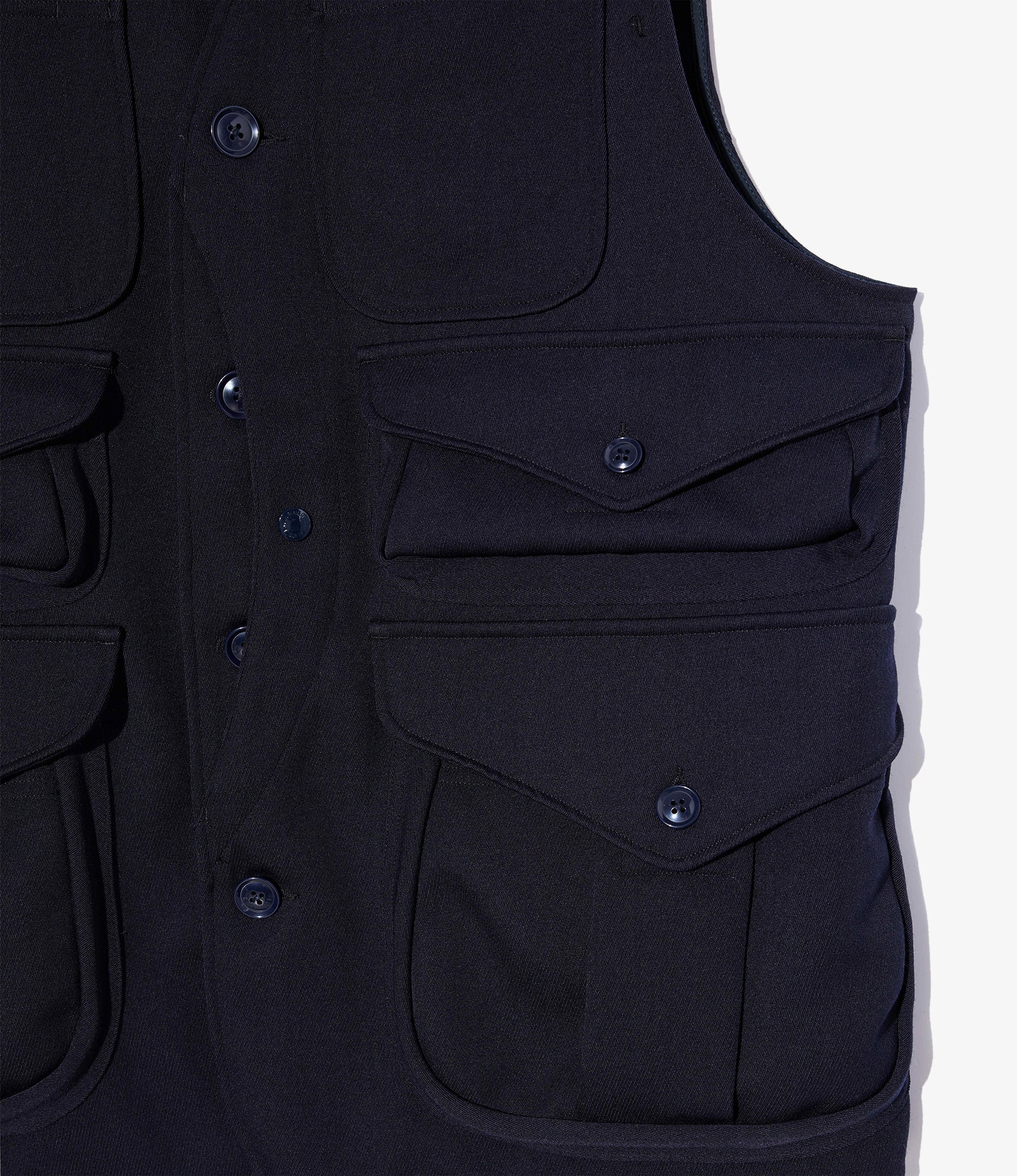 Hunting Jacket - Dk. Navy Heavy Wool Elastique