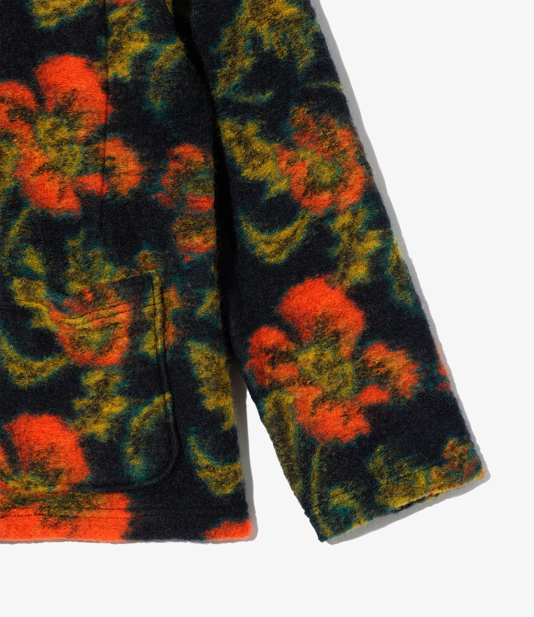 Knit Cardigan - Navy/Orange Floral Knit Jq.