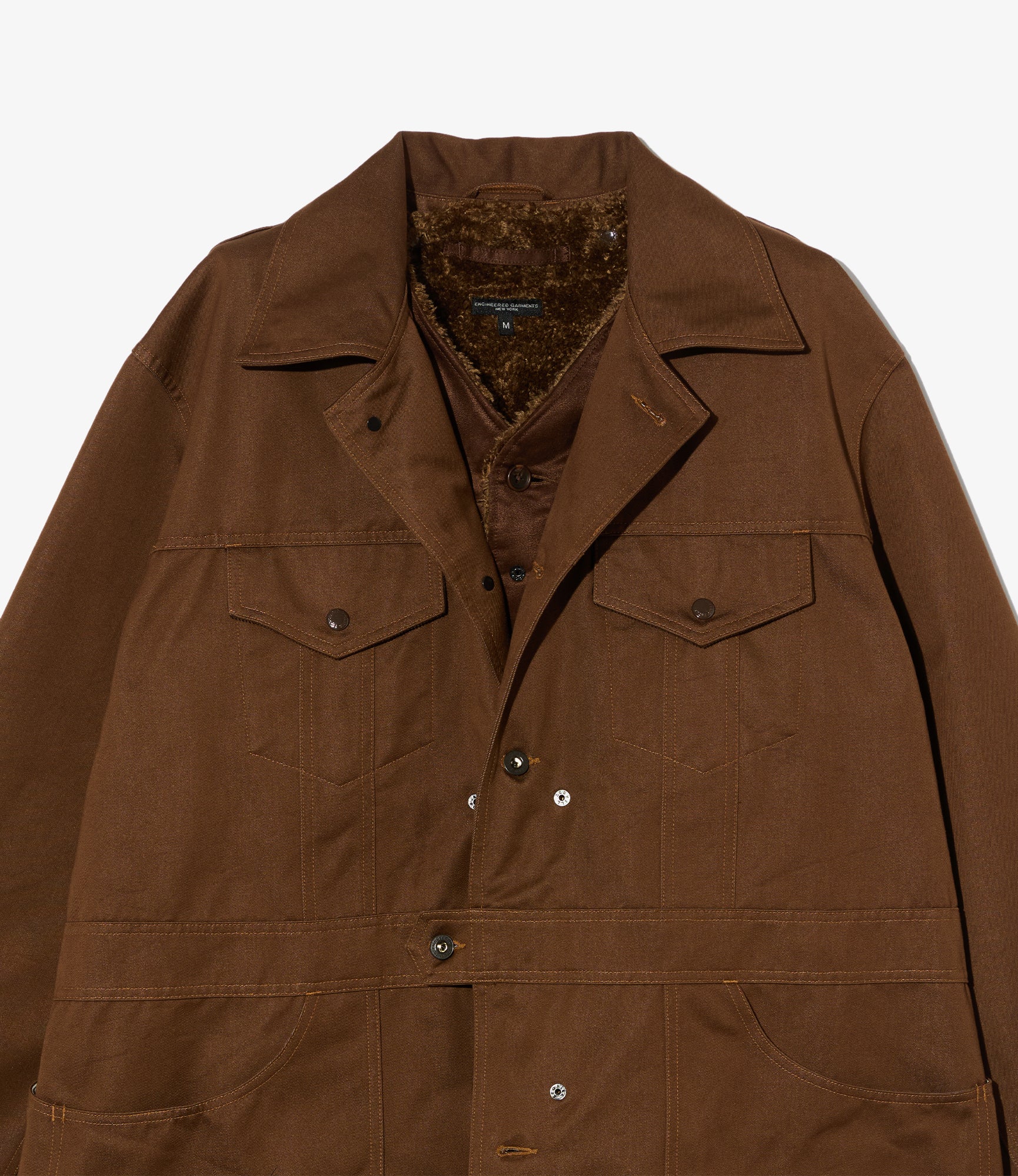 Liner Vest - Brown Polyester Fake Suede