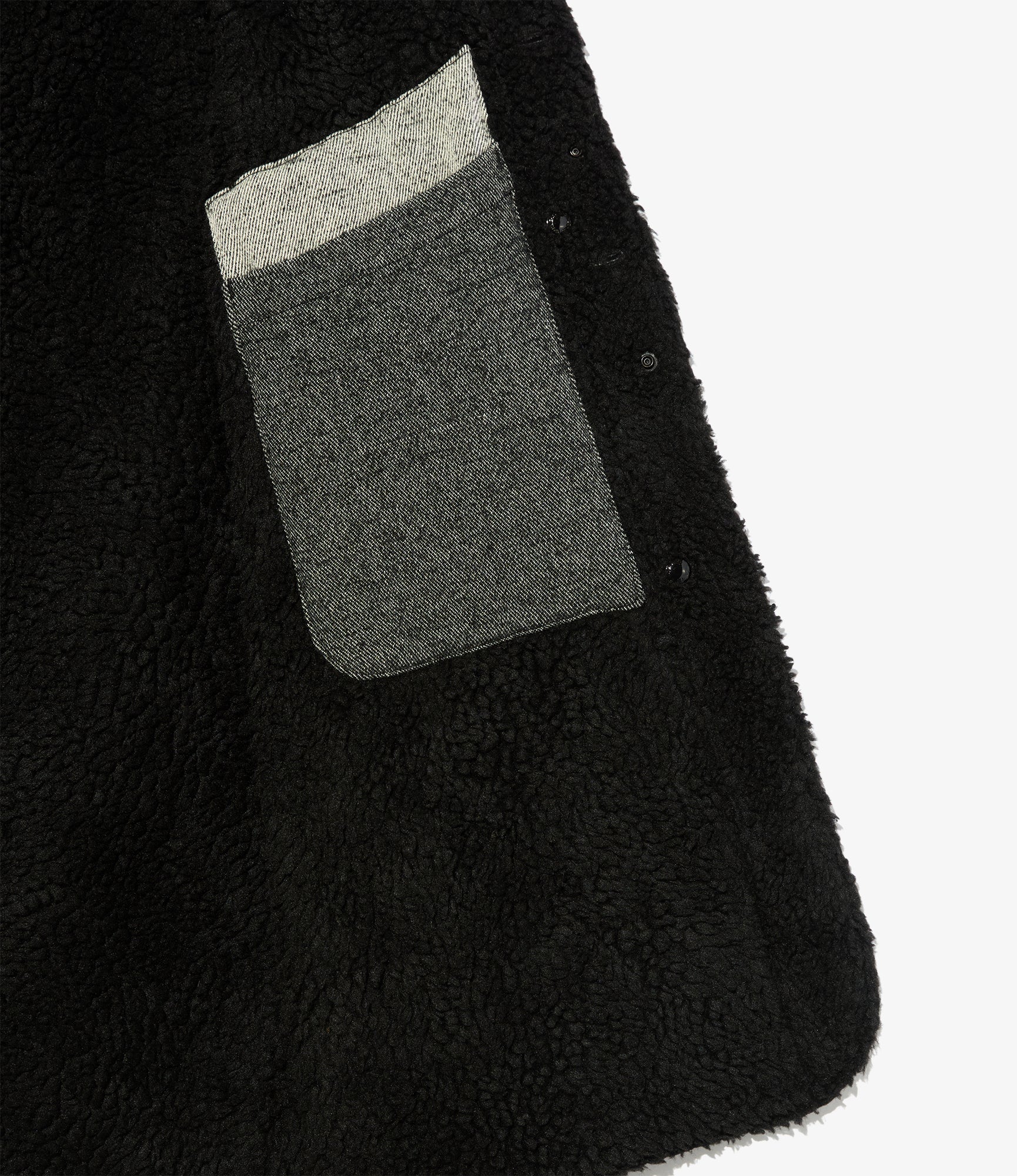 Liner Vest - Charcoal Wool Poly Shaggy Twill