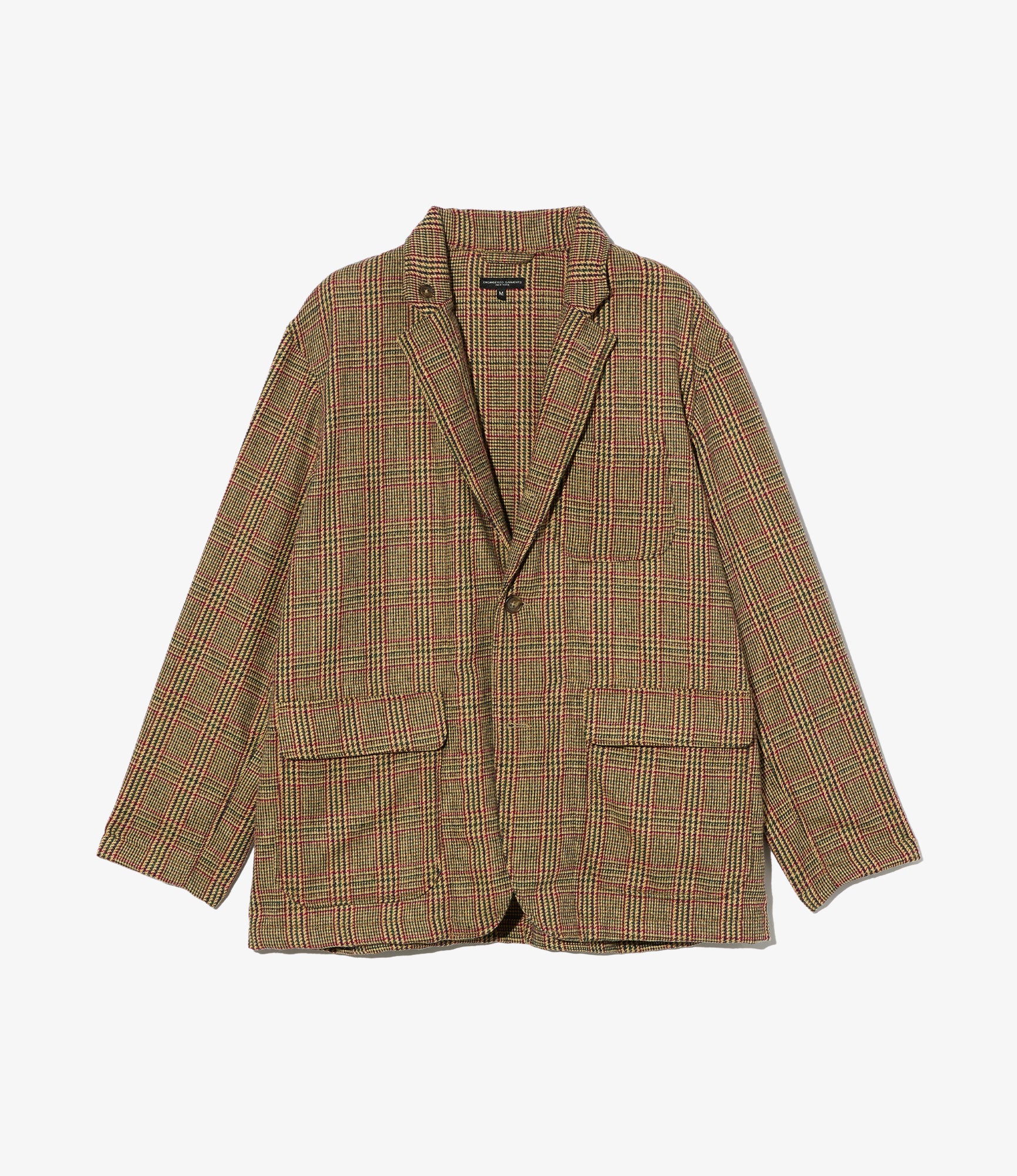 Loiter Jacket - Tan/Red Wool Poly Glen Plaid