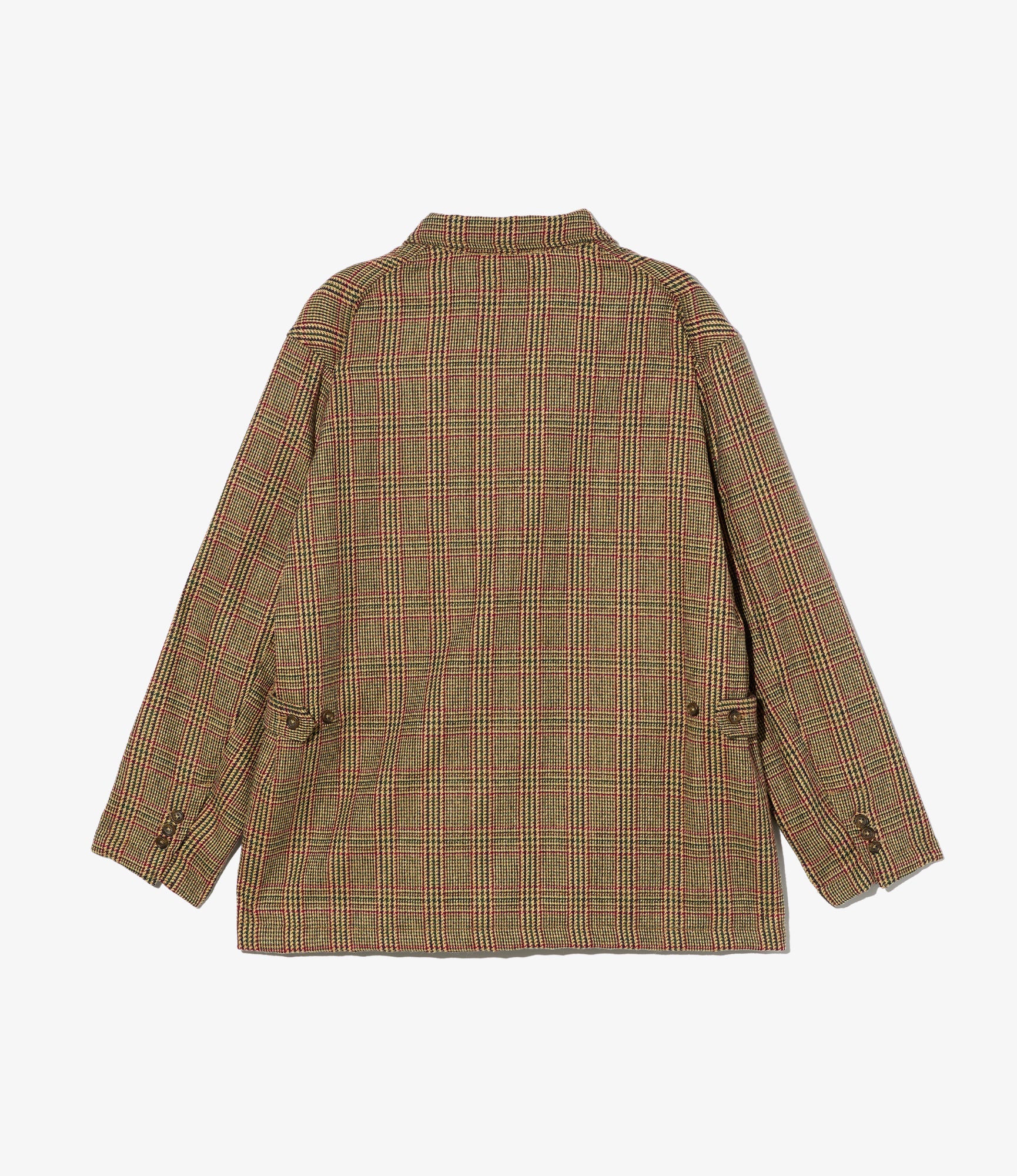 Loiter Jacket - Tan/Red Wool Poly Glen Plaid