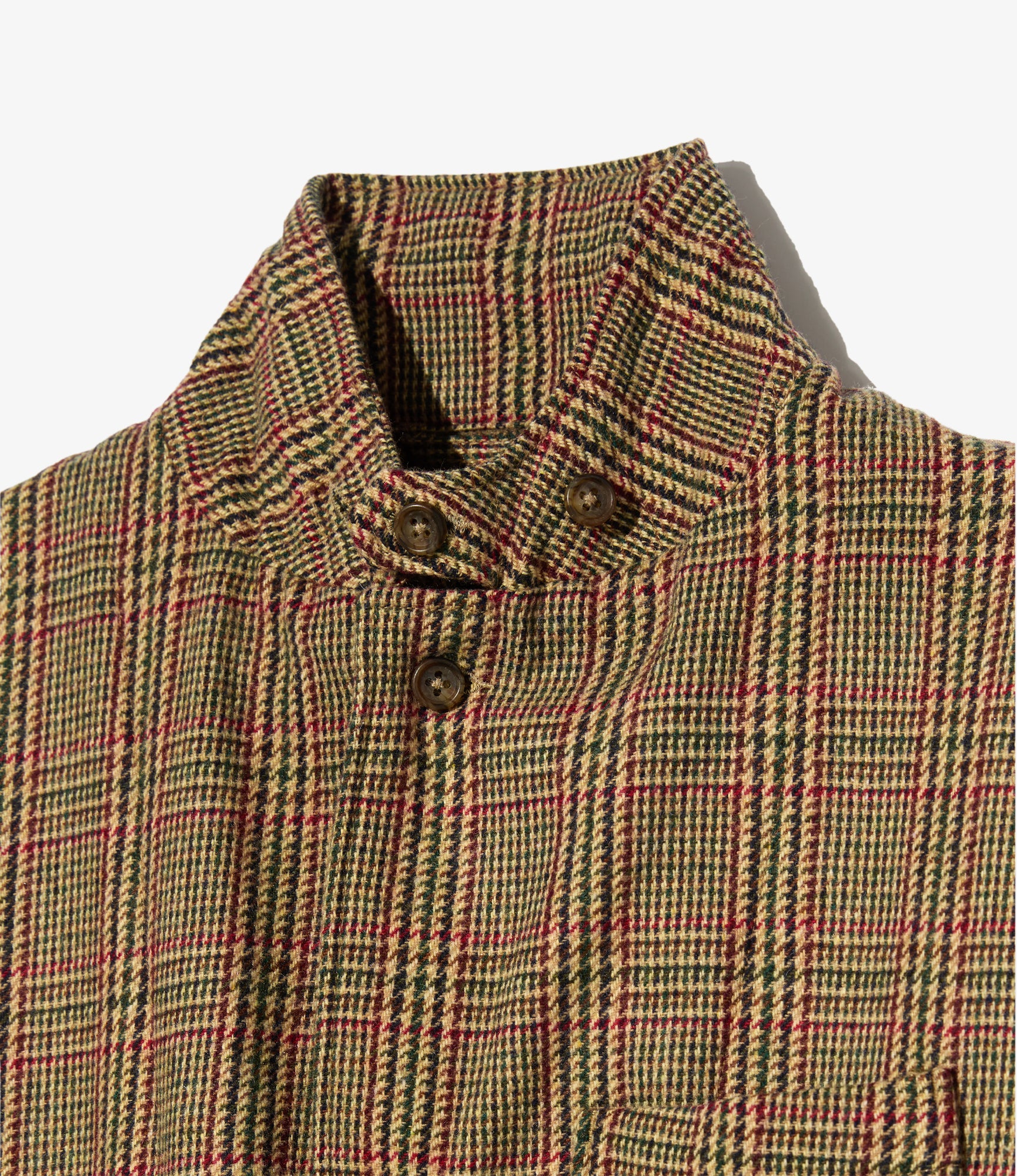 Loiter Jacket - Tan/Red Wool Poly Glen Plaid